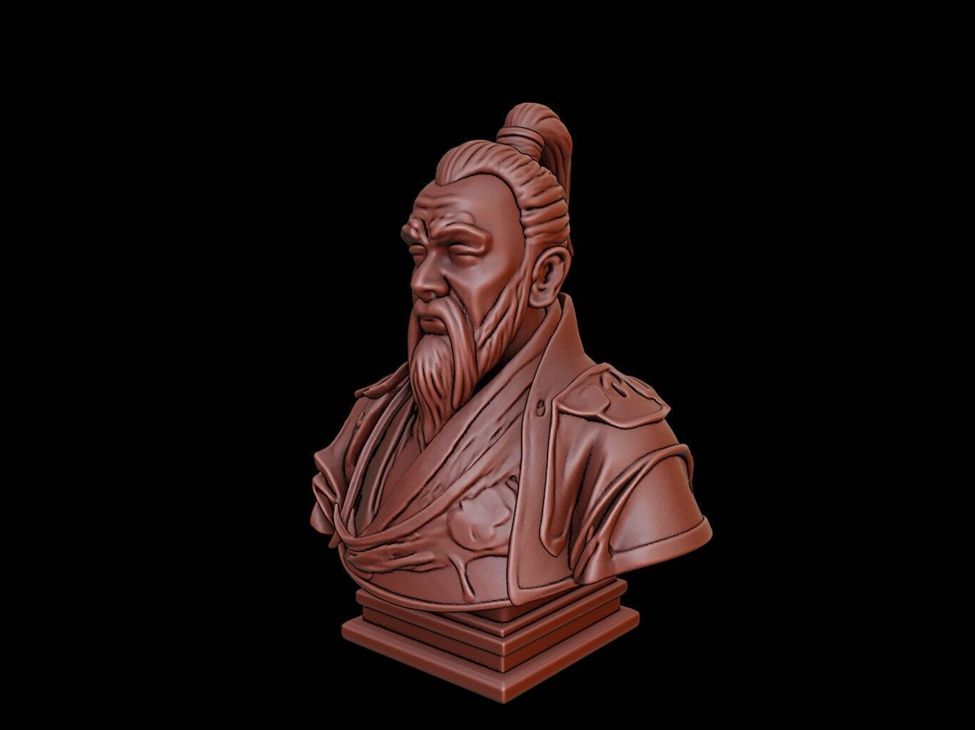 Sun Tzu Bust 3D print model_2