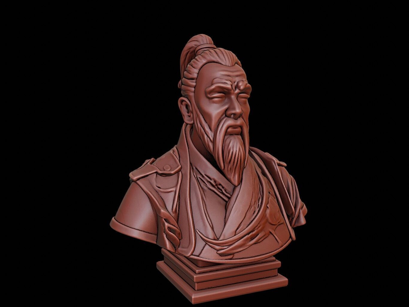Sun Tzu Bust 3D print model_1