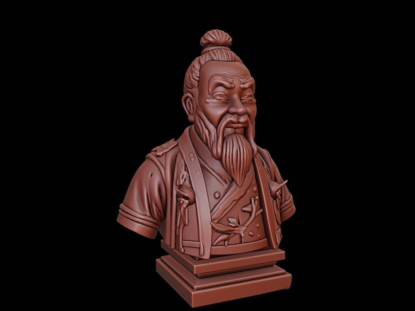 Tang Taizong Bust 3D print model_1