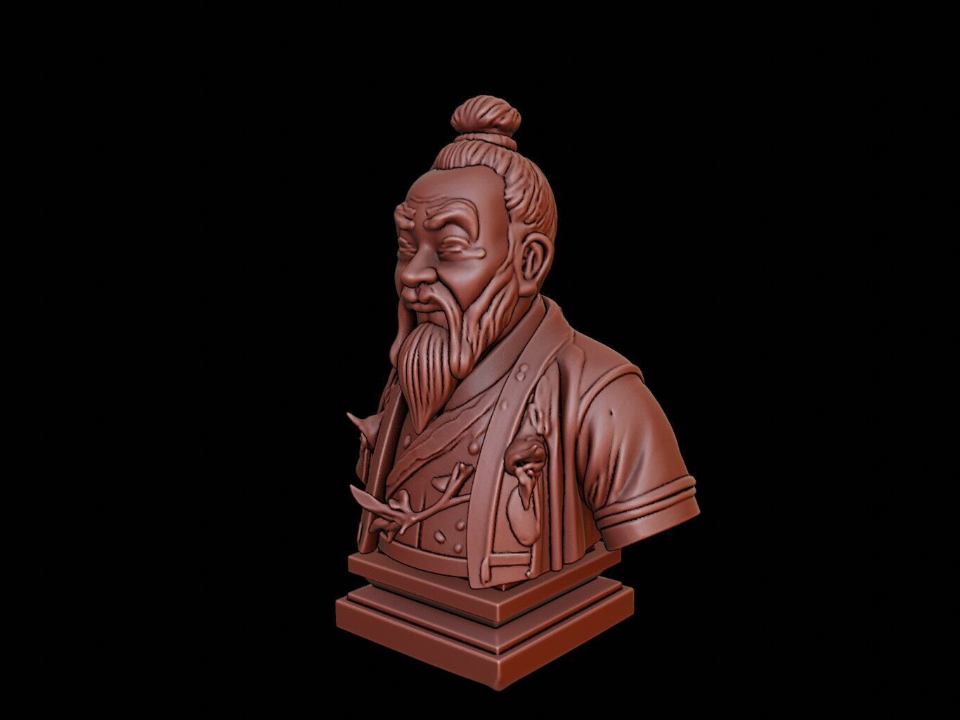 Tang Taizong Bust 3D print model_2