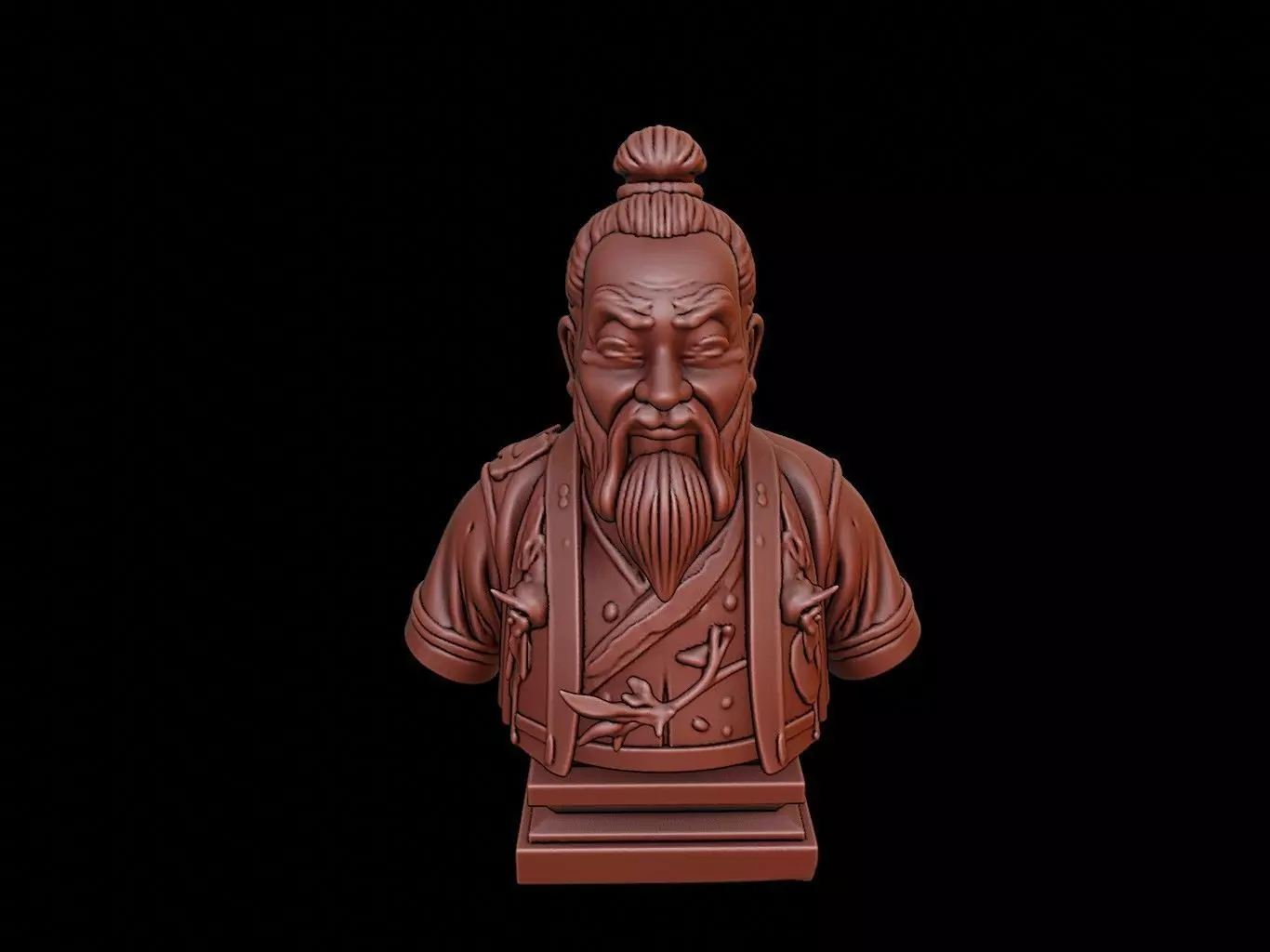 Tang Taizong Bust 3D print model_0