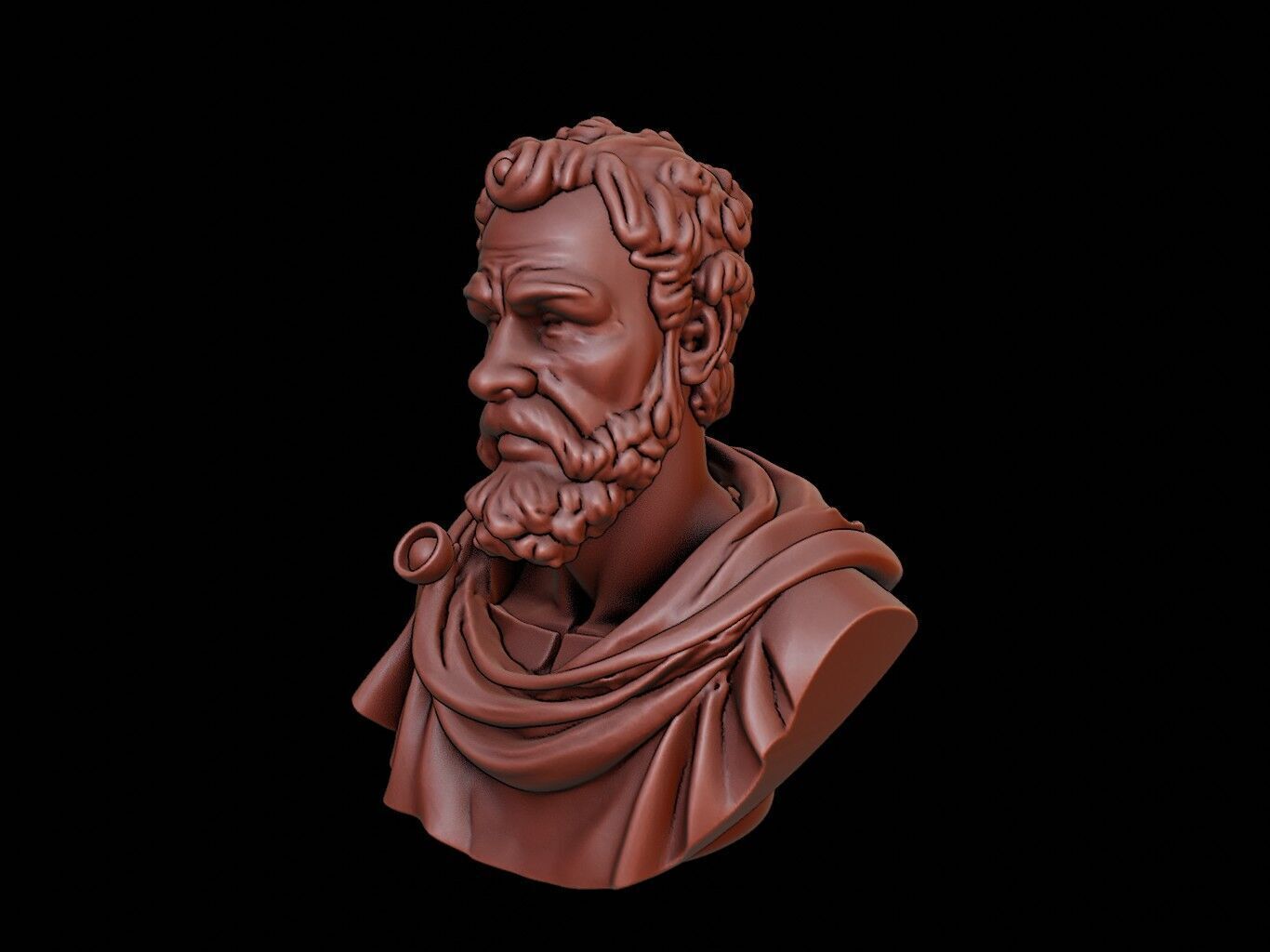 Theodoric the Great Bust 3D print model_2
