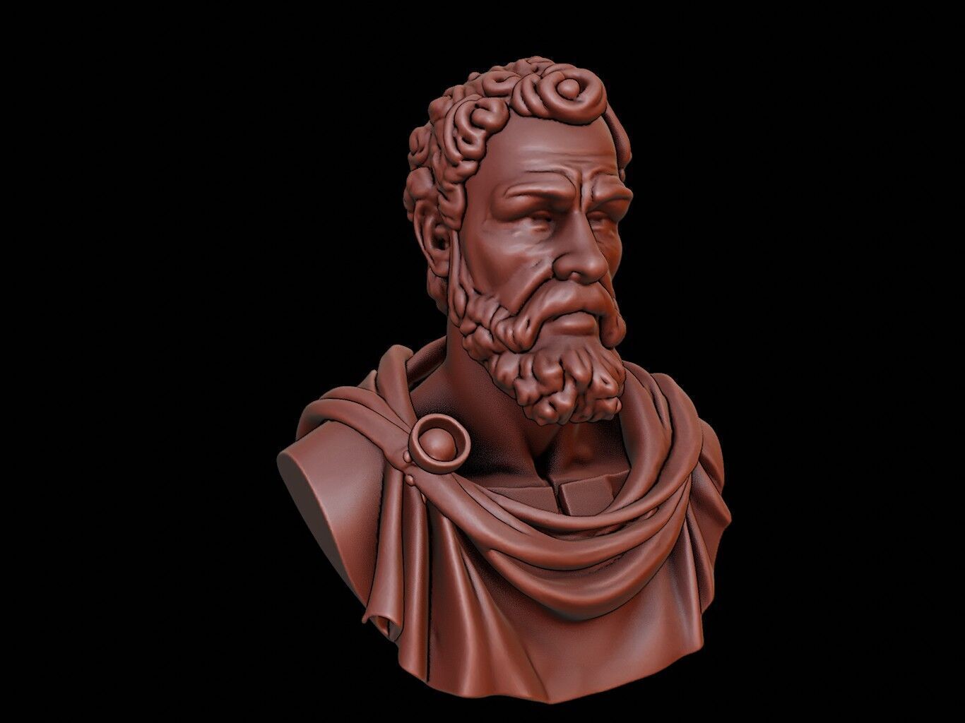Theodoric the Great Bust 3D print model_1