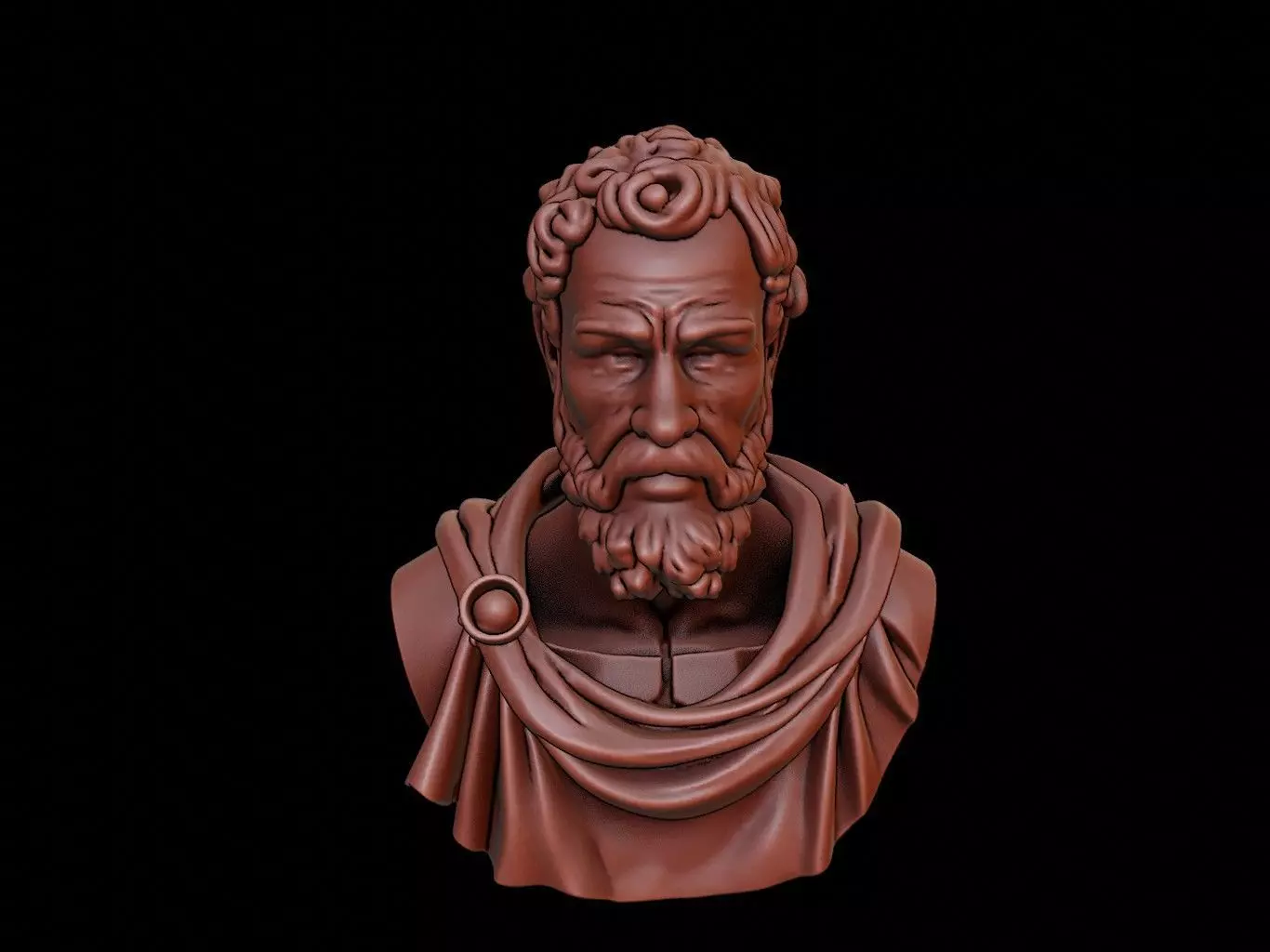 Theodoric the Great Bust 3D print model_0