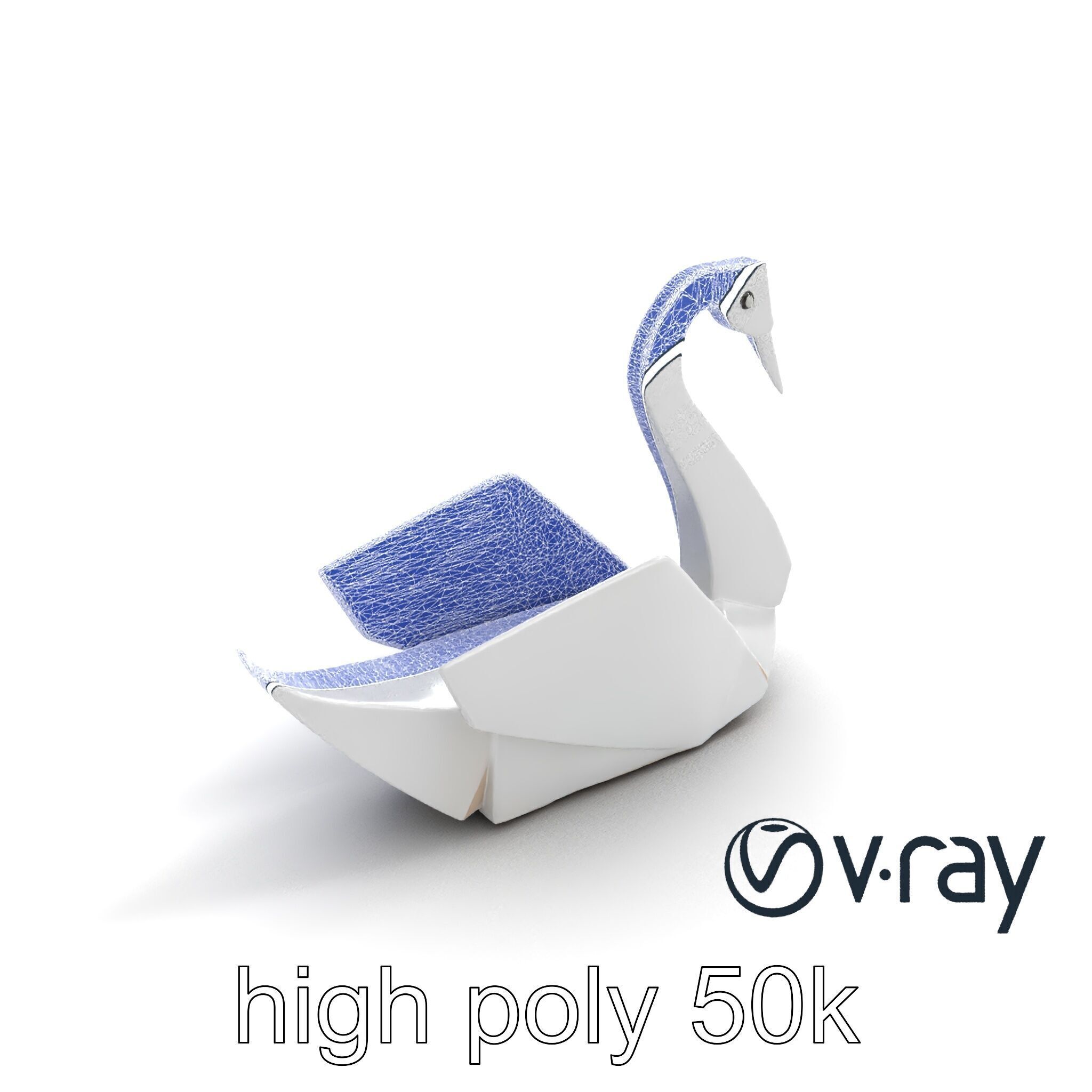 Origami Swan Elegant Design model pack Low-poly 3D model_13