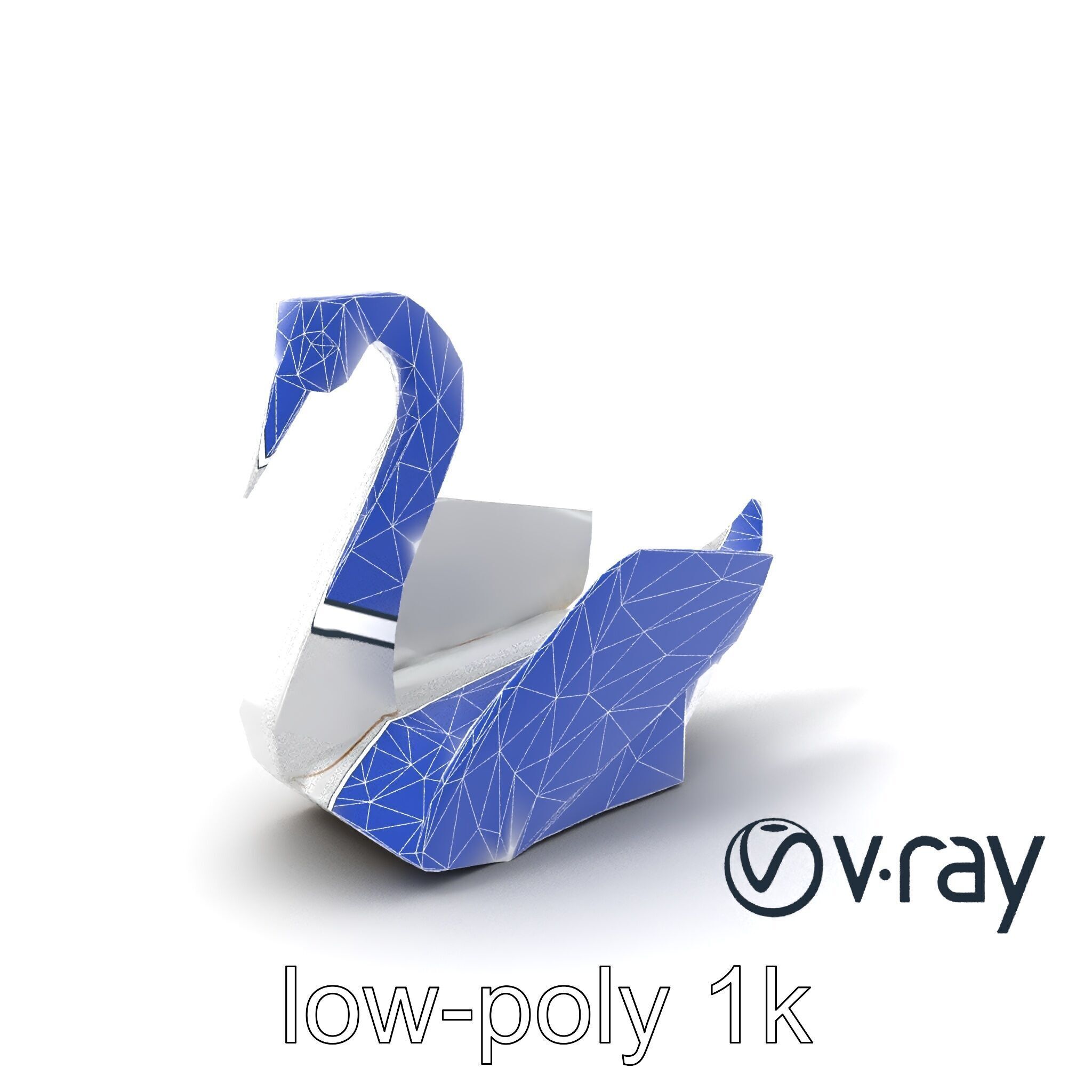 Origami Swan Elegant Design model pack Low-poly 3D model_5
