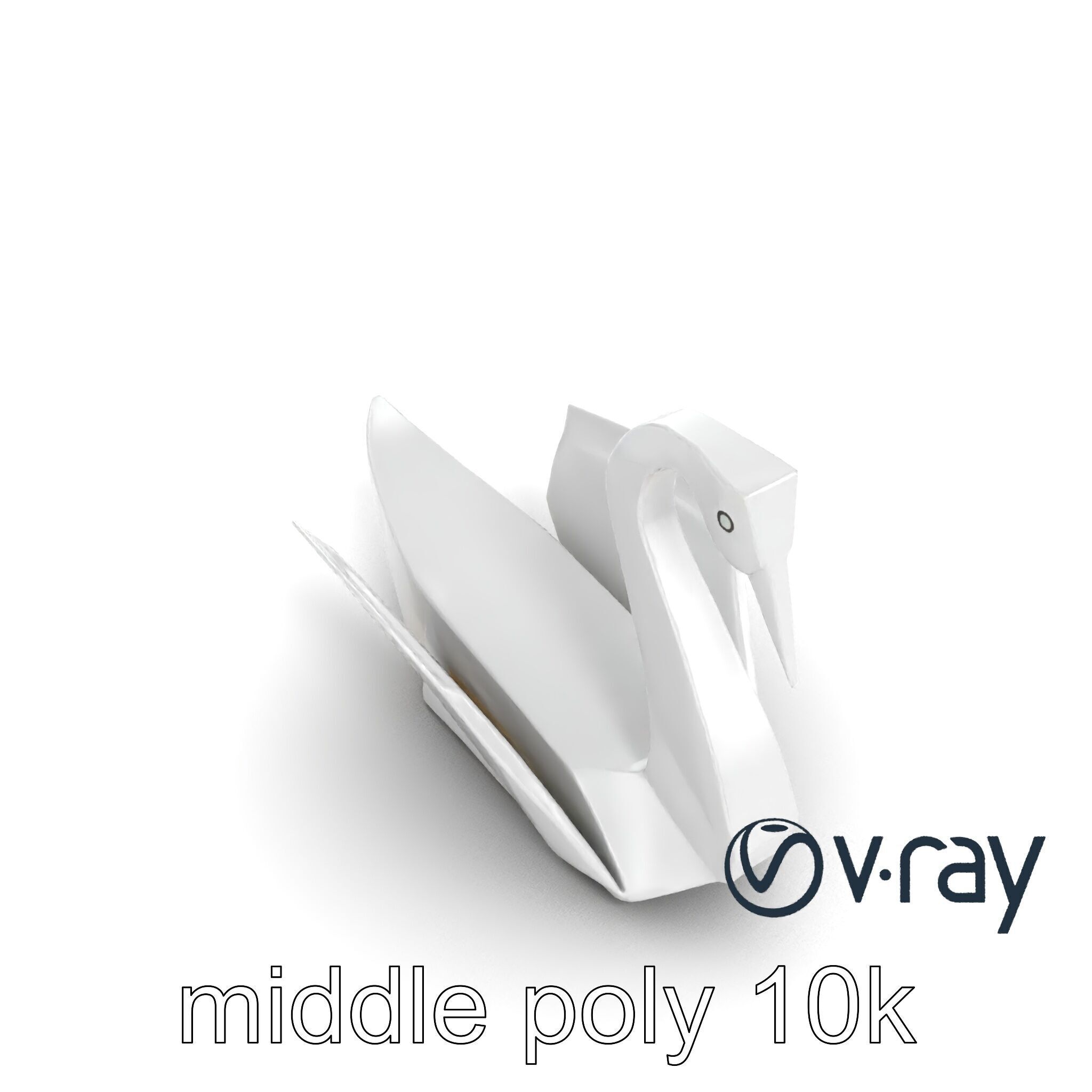 Origami Swan Elegant Design model pack Low-poly 3D model_27