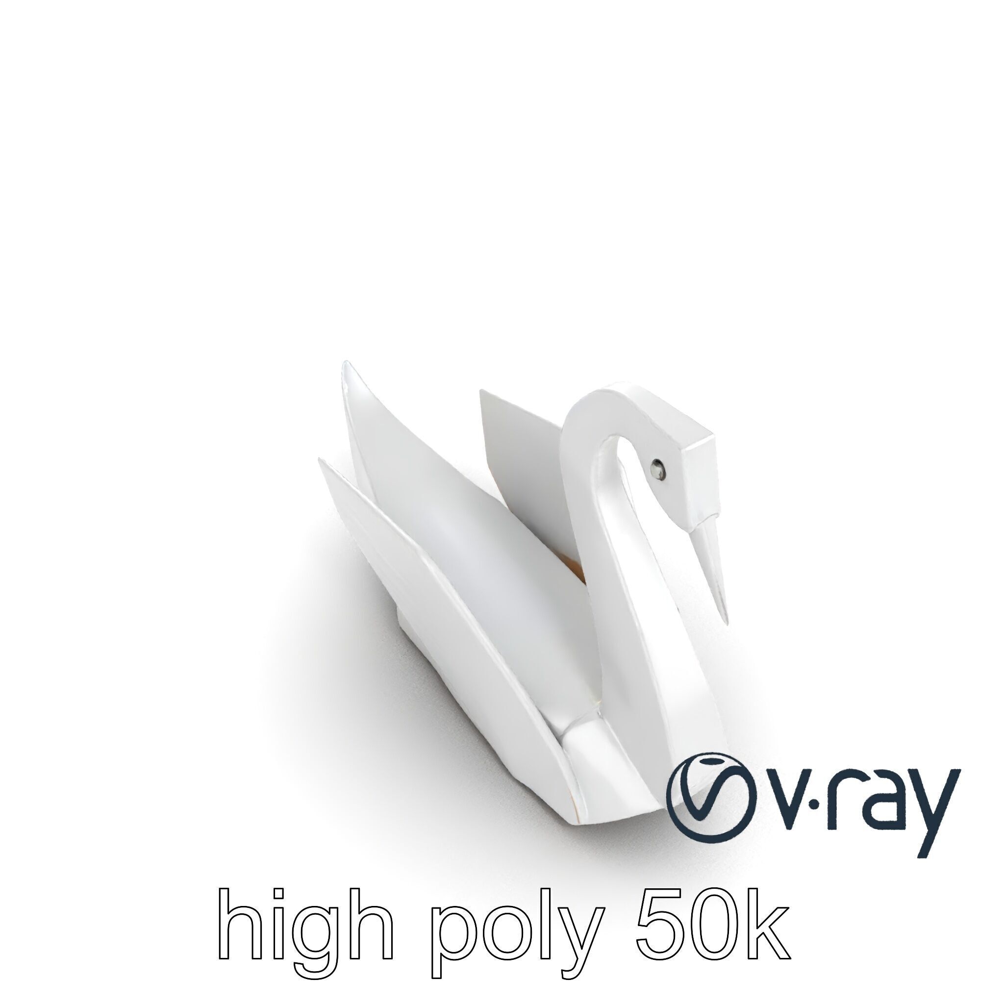 Origami Swan Elegant Design model pack Low-poly 3D model_25