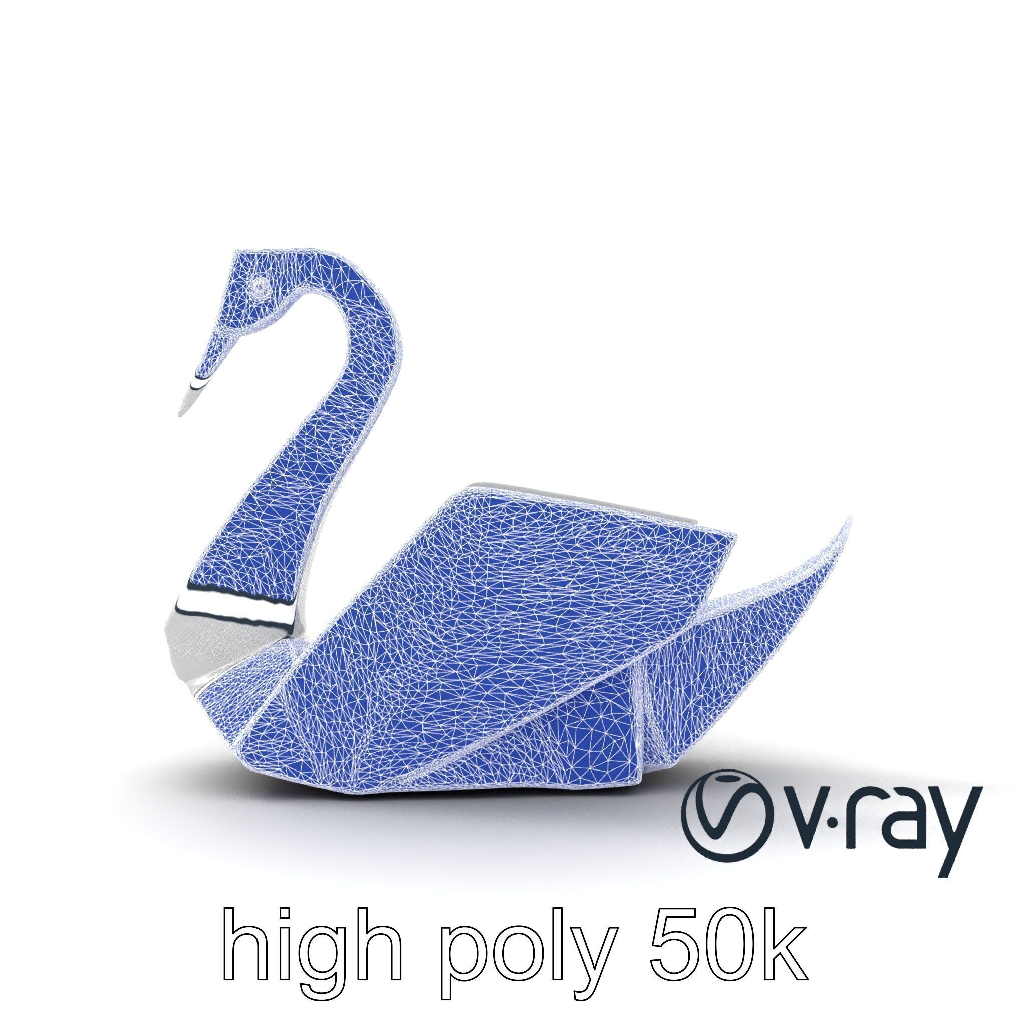 Origami Swan Elegant Design model pack Low-poly 3D model_30