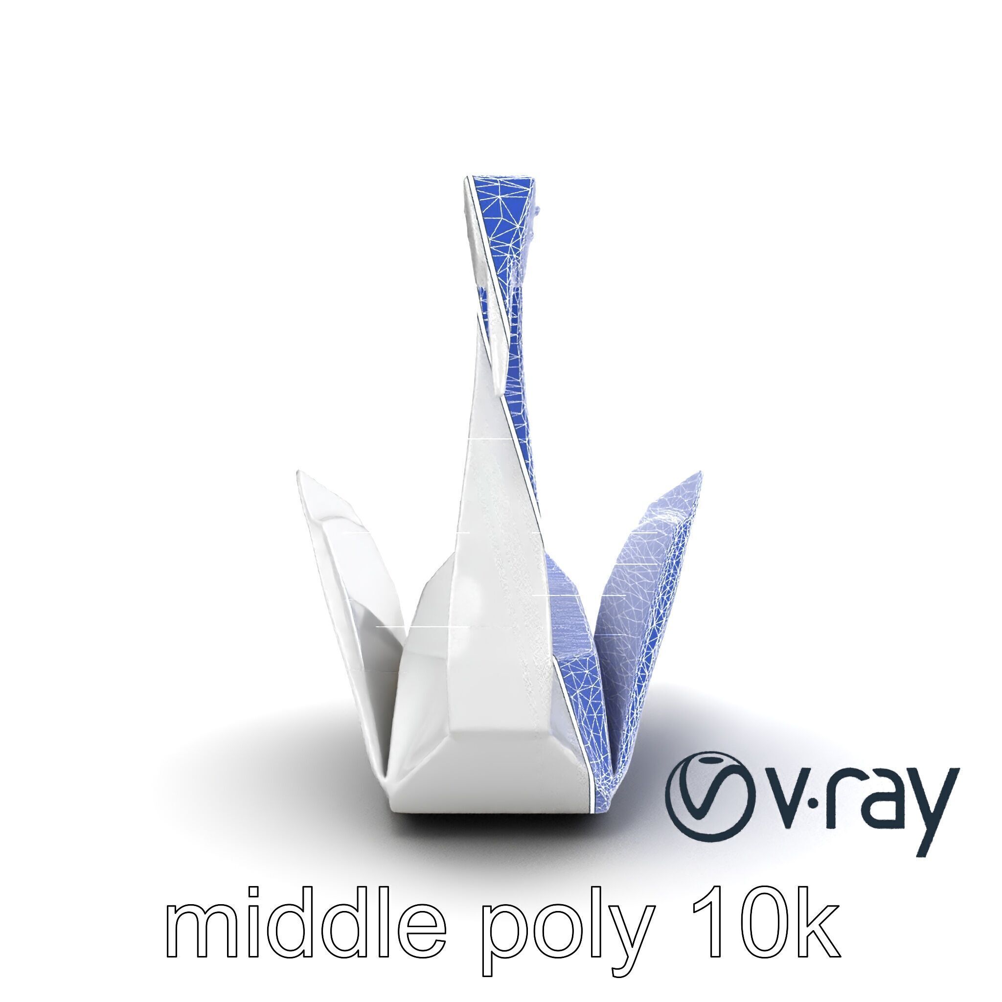 Origami Swan Elegant Design model pack Low-poly 3D model_24