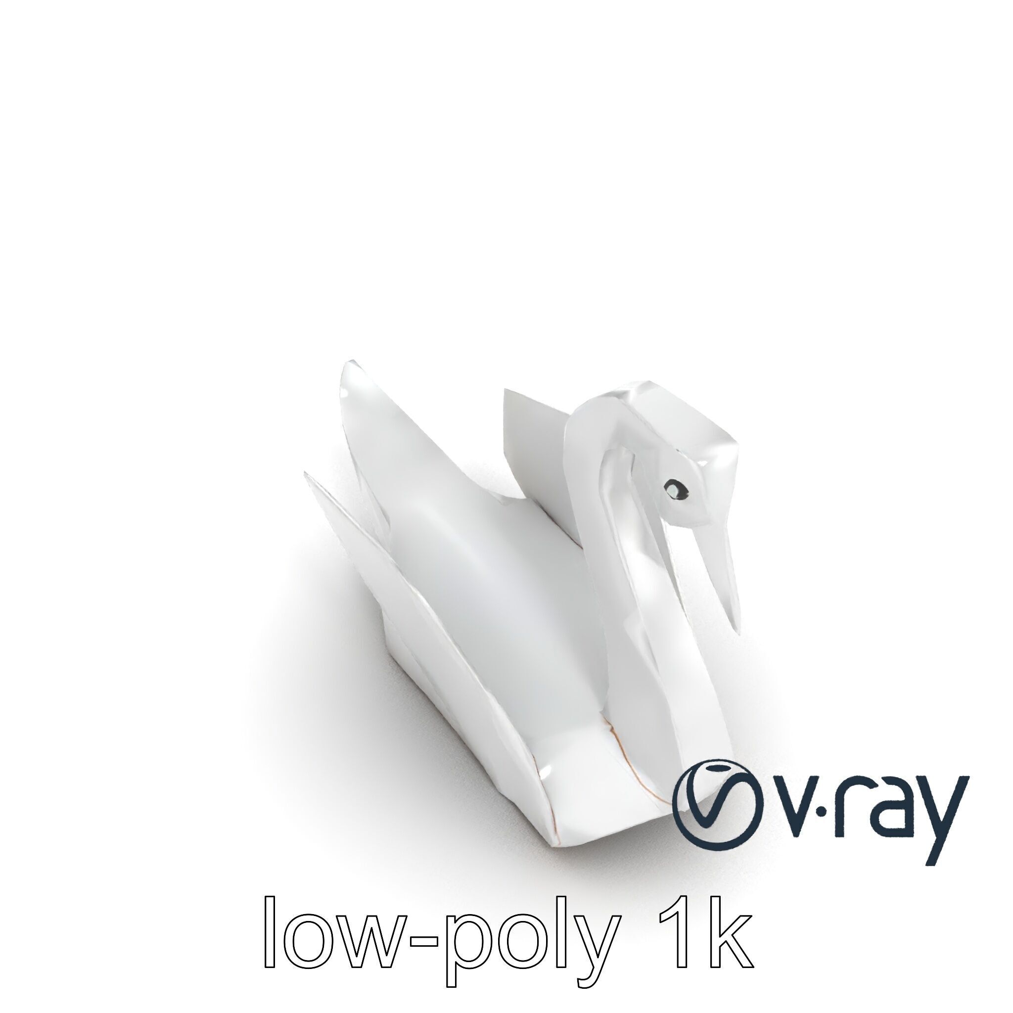 Origami Swan Elegant Design model pack Low-poly 3D model_15
