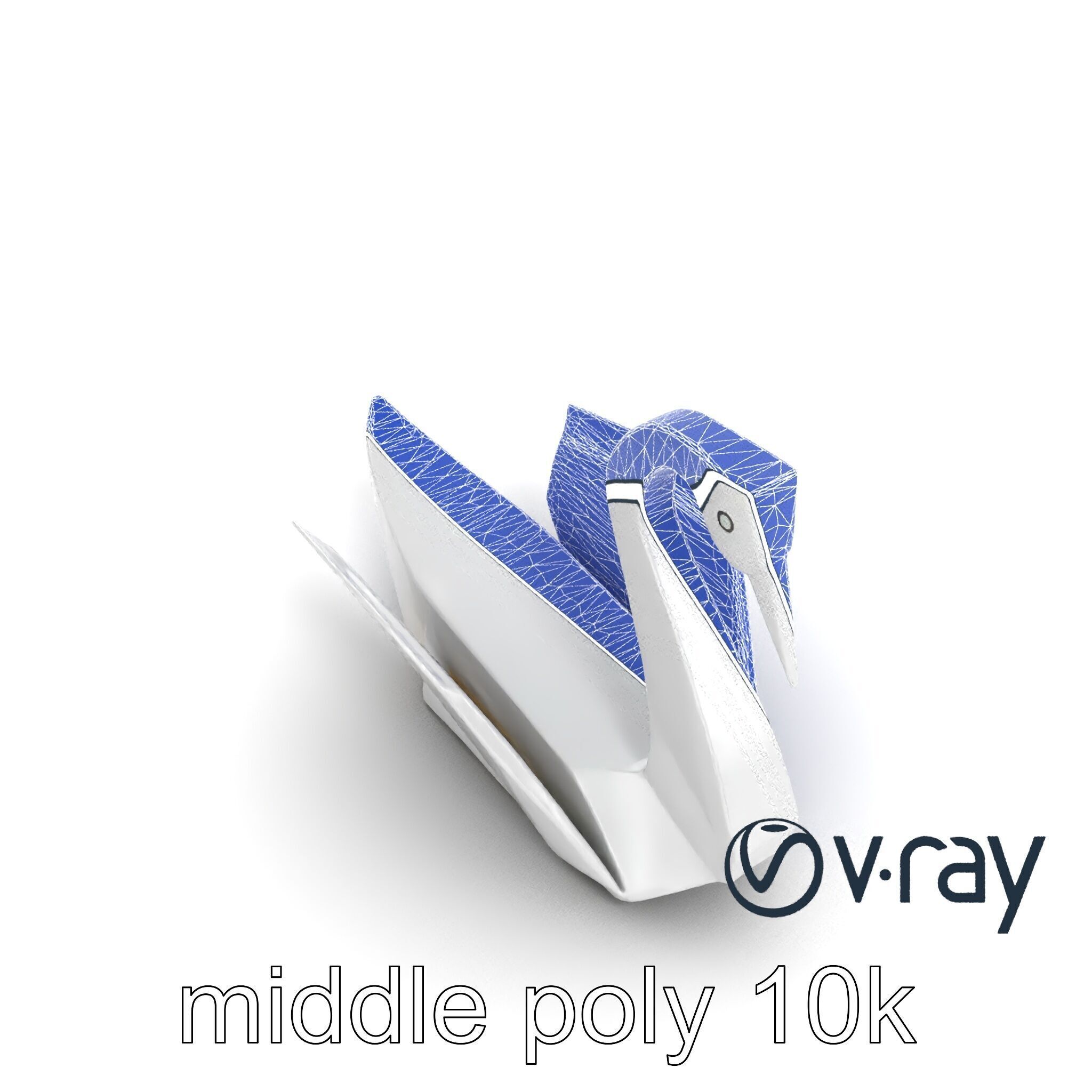 Origami Swan Elegant Design model pack Low-poly 3D model_28