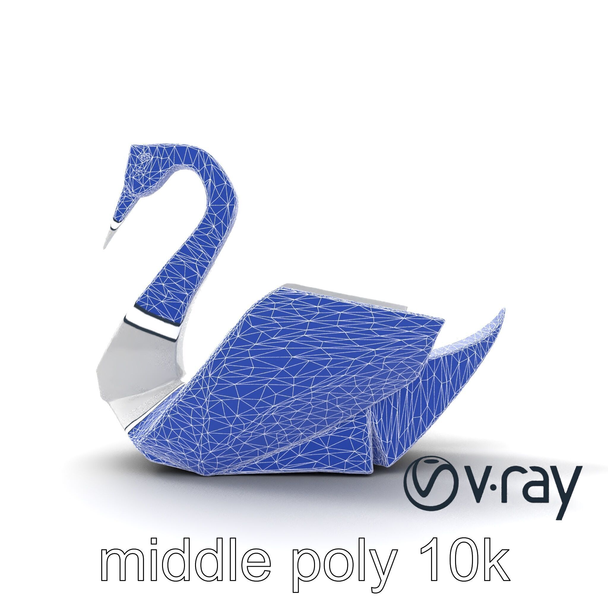Origami Swan Elegant Design model pack Low-poly 3D model_29