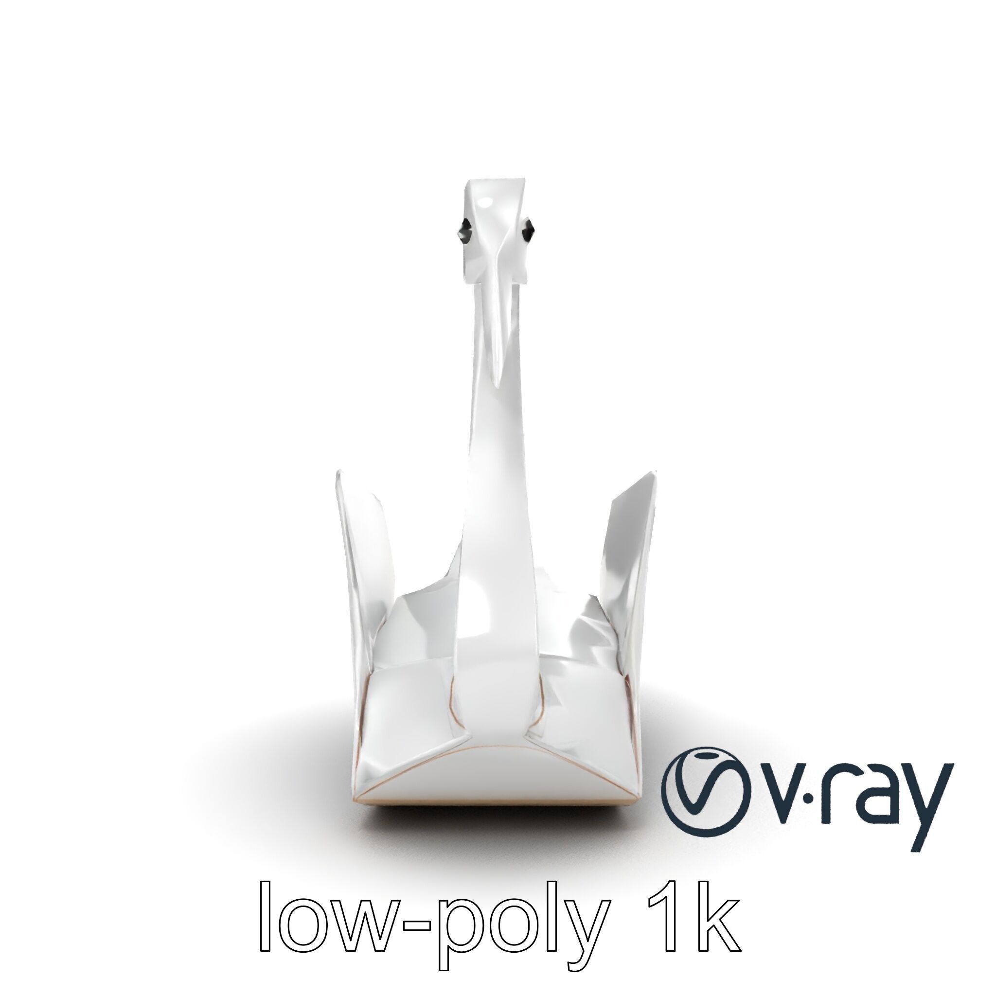 Origami Swan Elegant Design model pack Low-poly 3D model_21