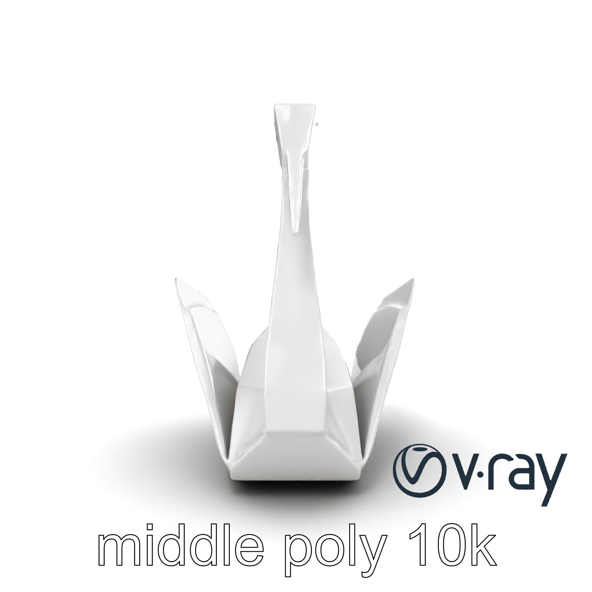 Origami Swan Elegant Design model pack Low-poly 3D model_18