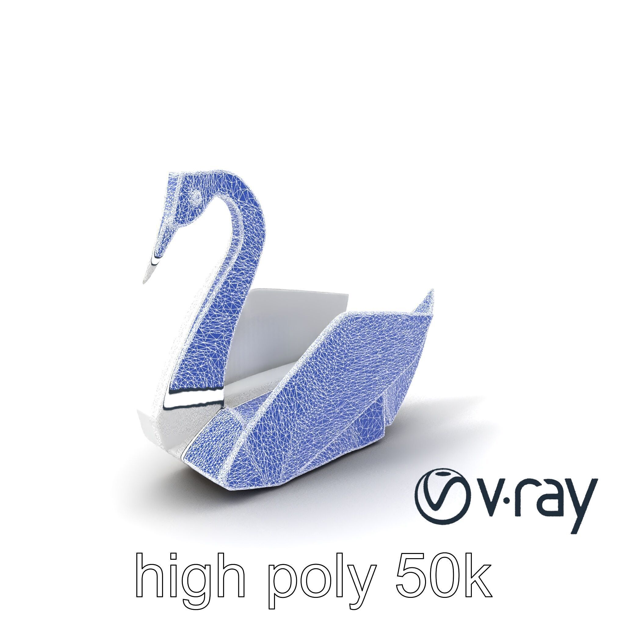Origami Swan Elegant Design model pack Low-poly 3D model_9
