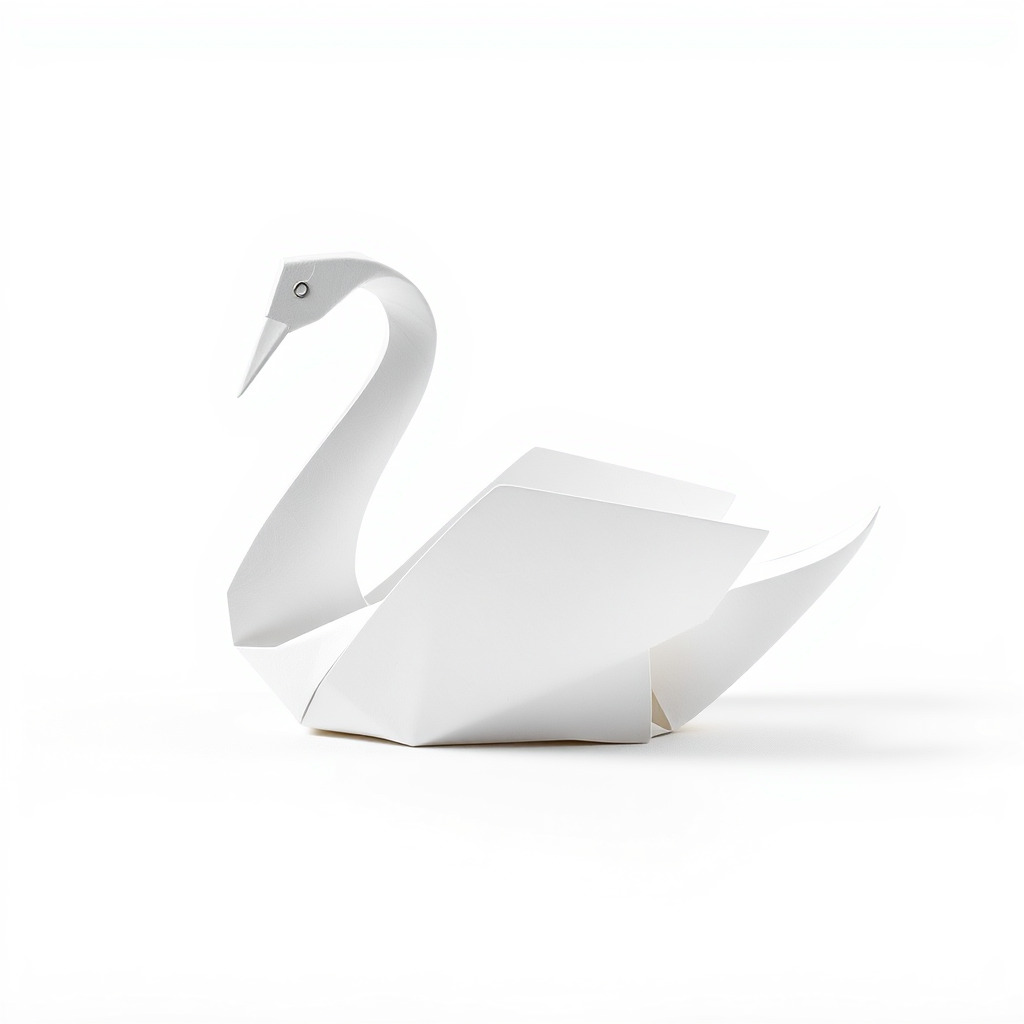 Origami Swan Elegant Design model pack Low-poly 3D model_3