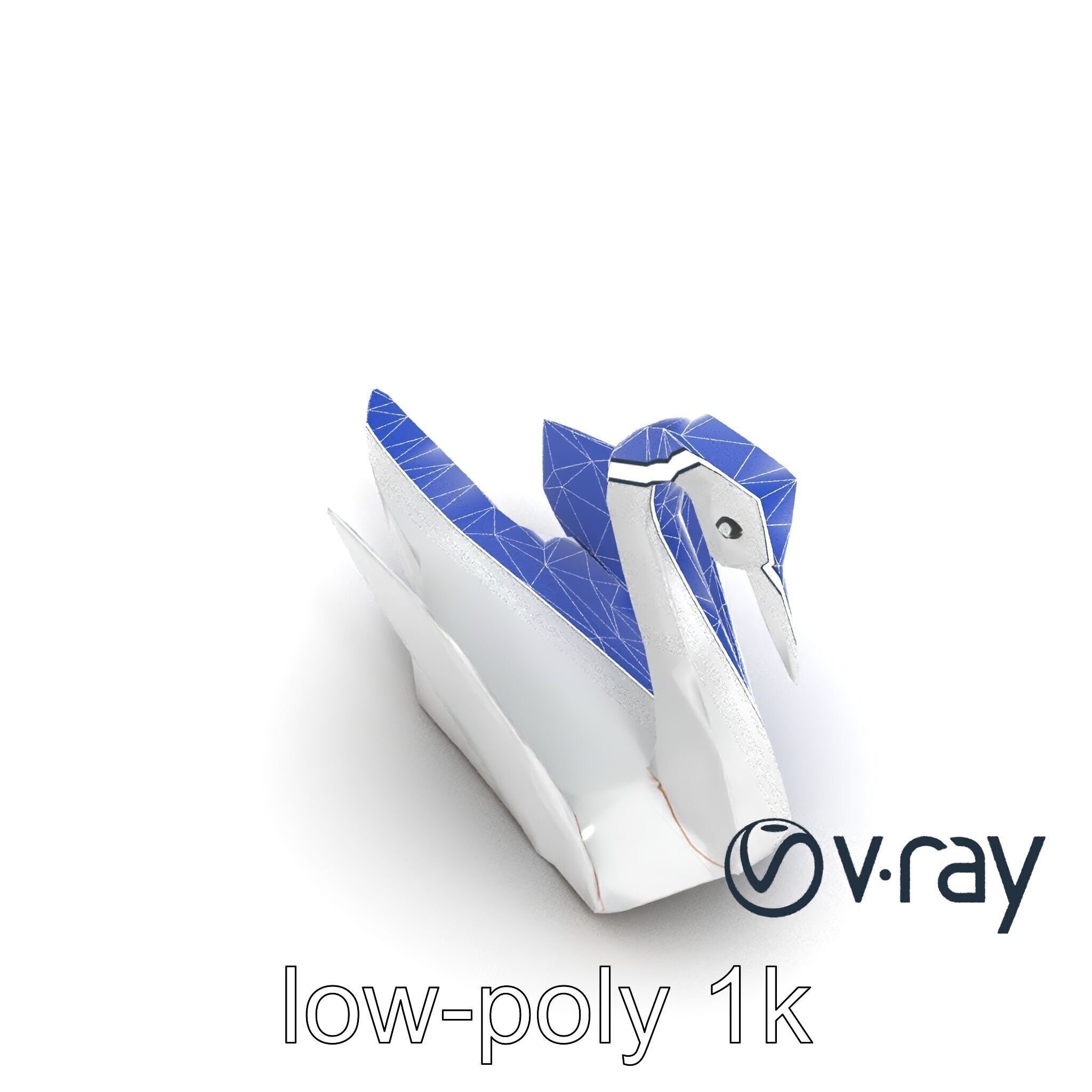 Origami Swan Elegant Design model pack Low-poly 3D model_31
