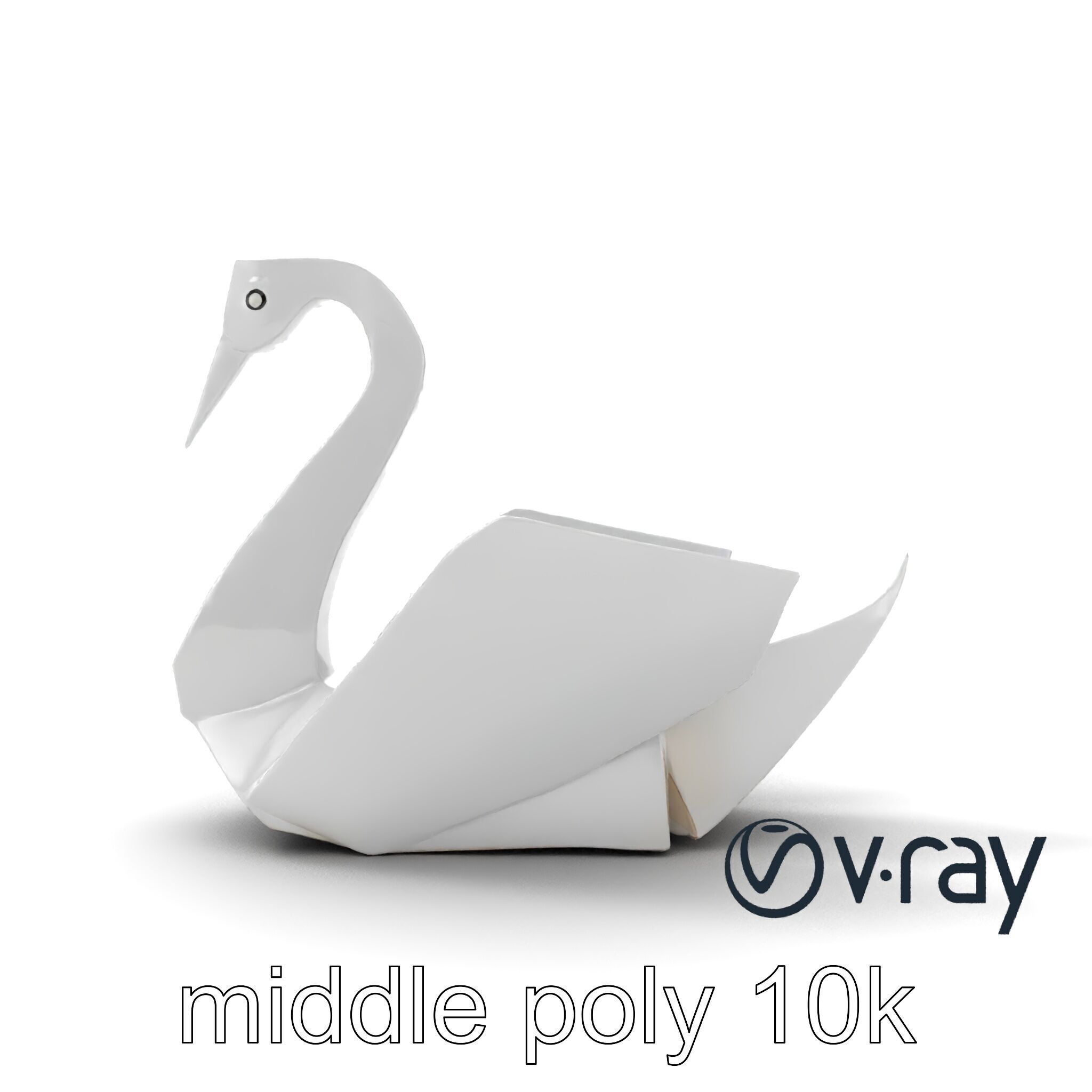Origami Swan Elegant Design model pack Low-poly 3D model_23