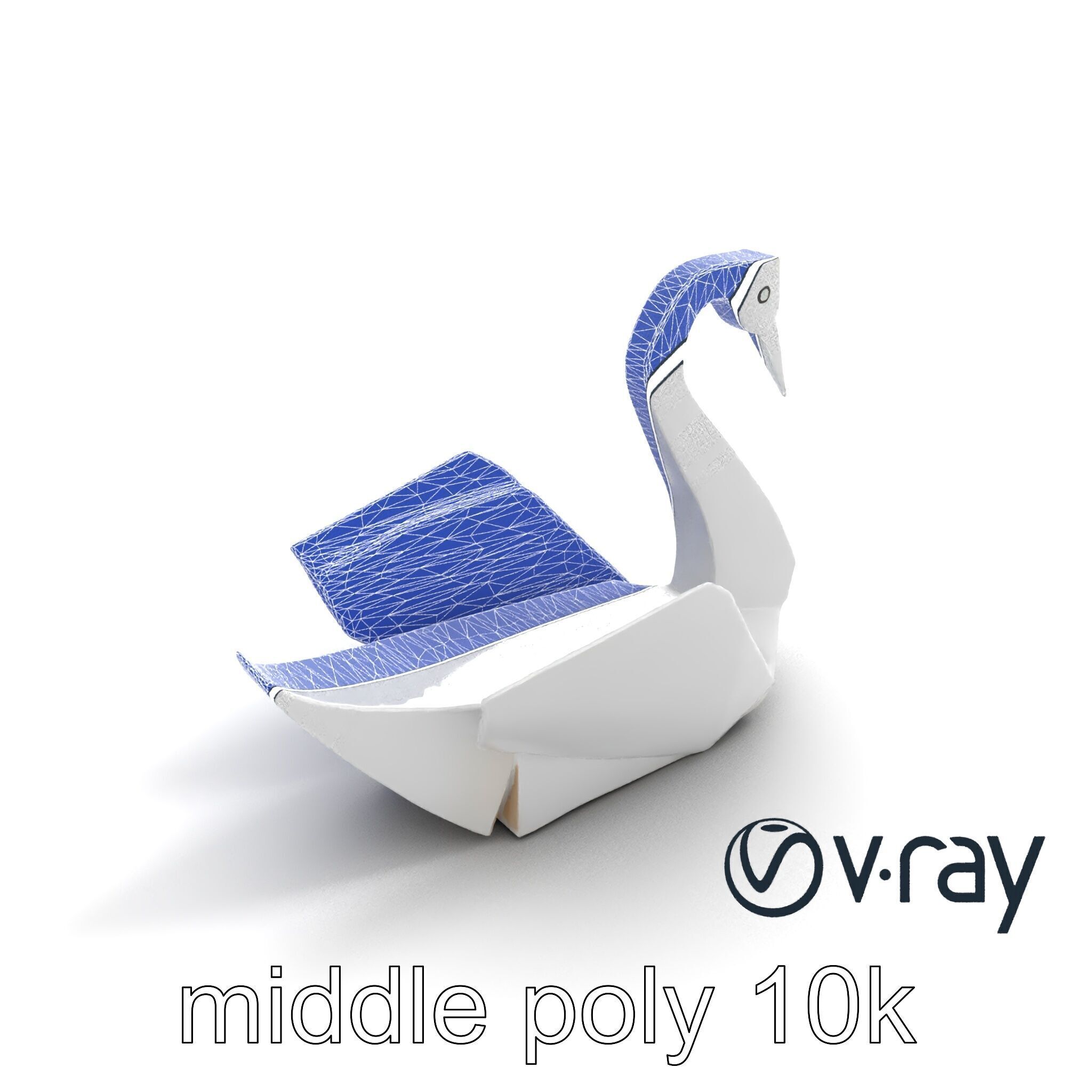 Origami Swan Elegant Design model pack Low-poly 3D model_22