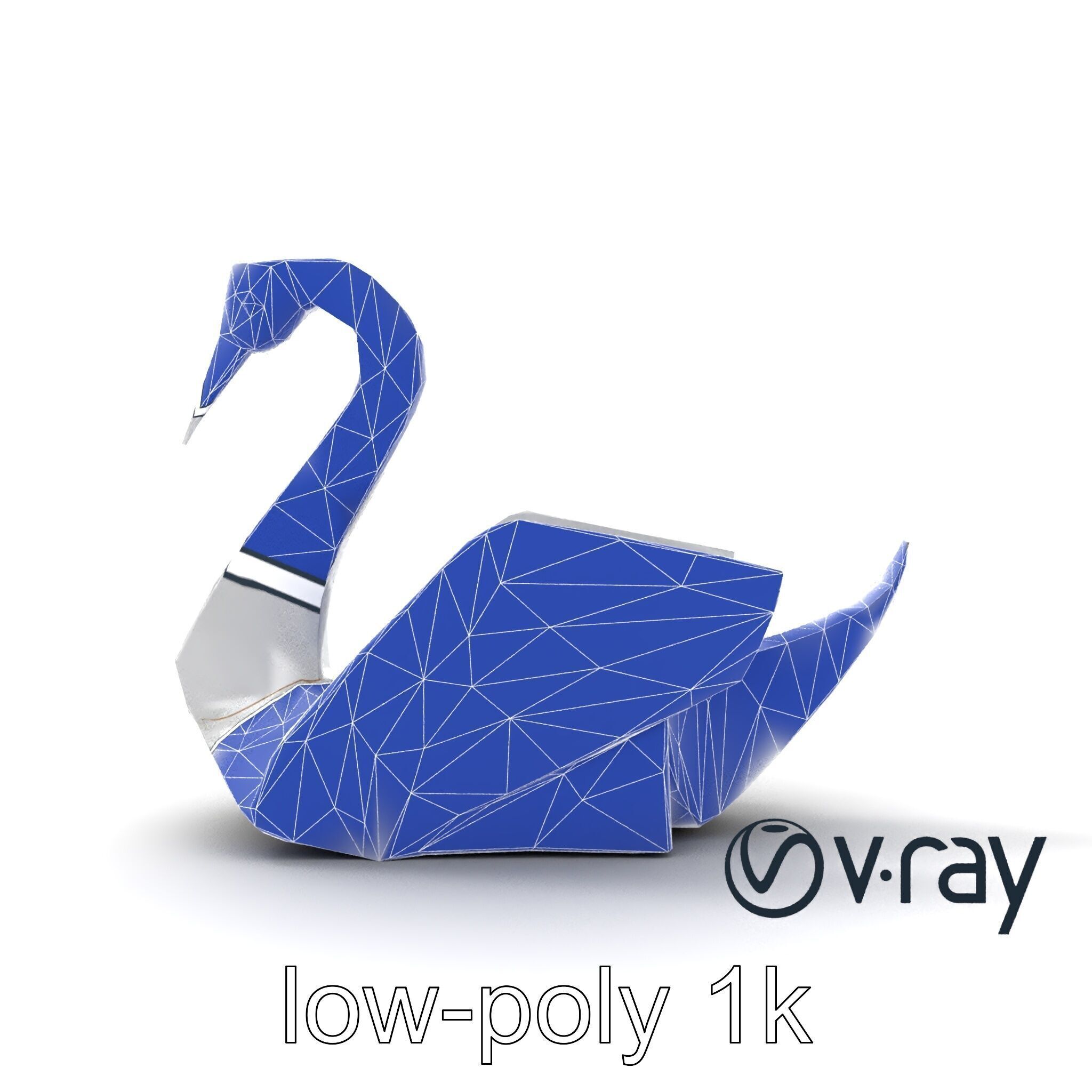 Origami Swan Elegant Design model pack Low-poly 3D model_20