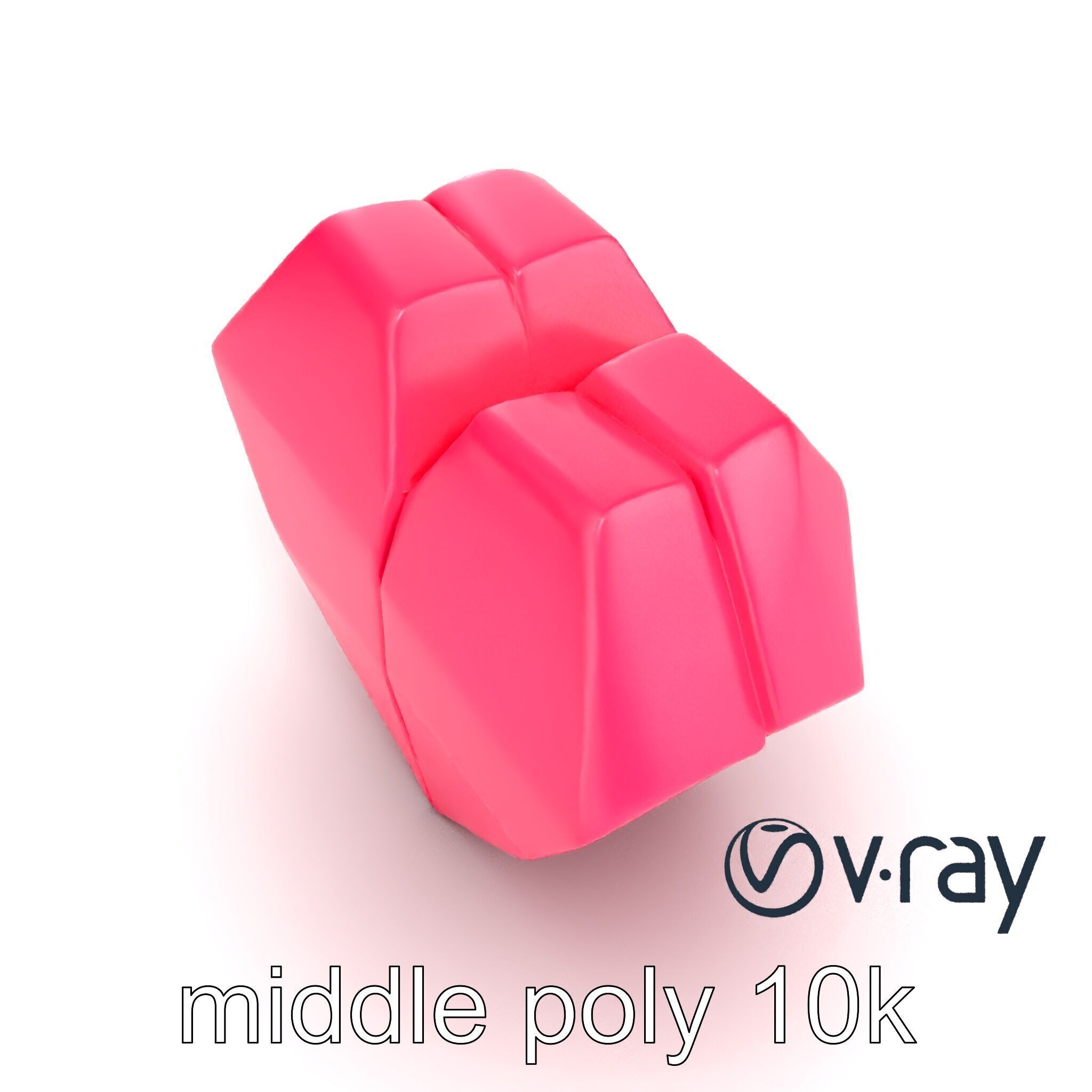 Origami Heart Model Pack with Smooth Folded Design Low-poly 3D model_7