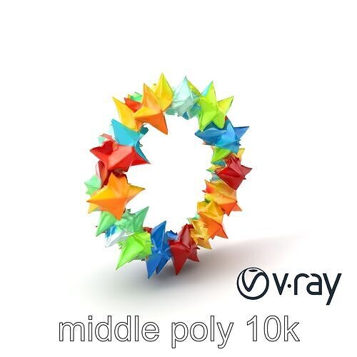 Festive Origami Crane Wreath Model Pack Low-poly 3D model