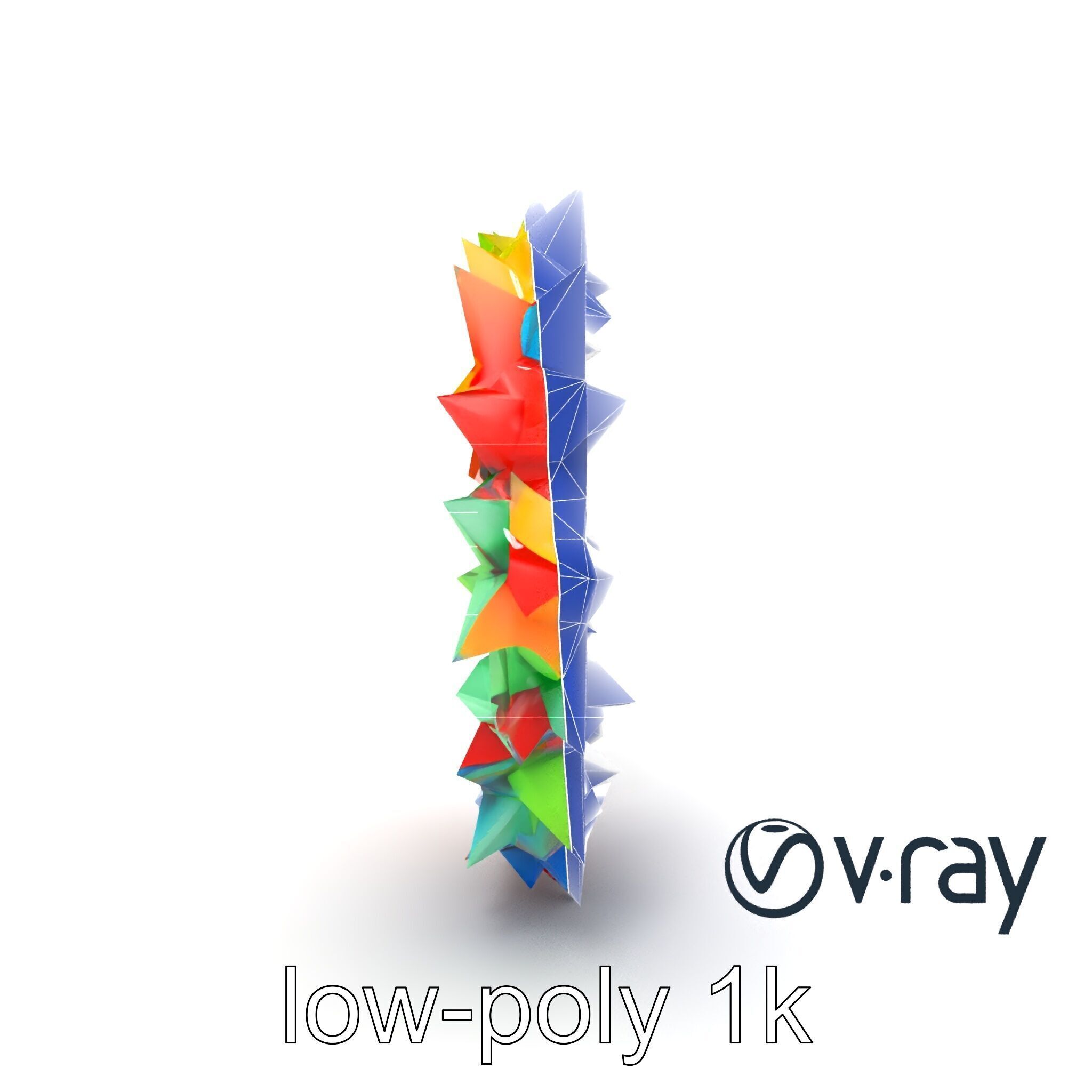 Festive Origami Crane Wreath Model Pack Low-poly 3D model_22