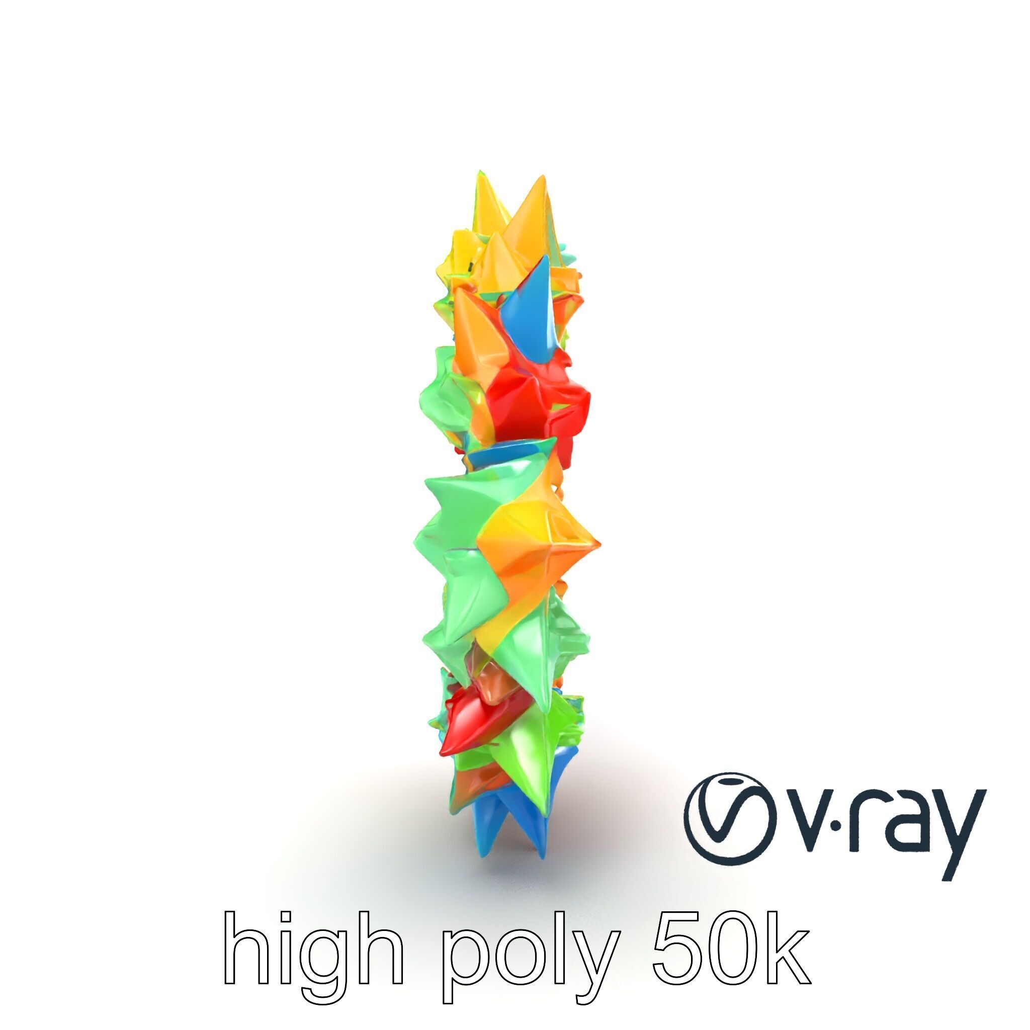 Festive Origami Crane Wreath Model Pack Low-poly 3D model_21