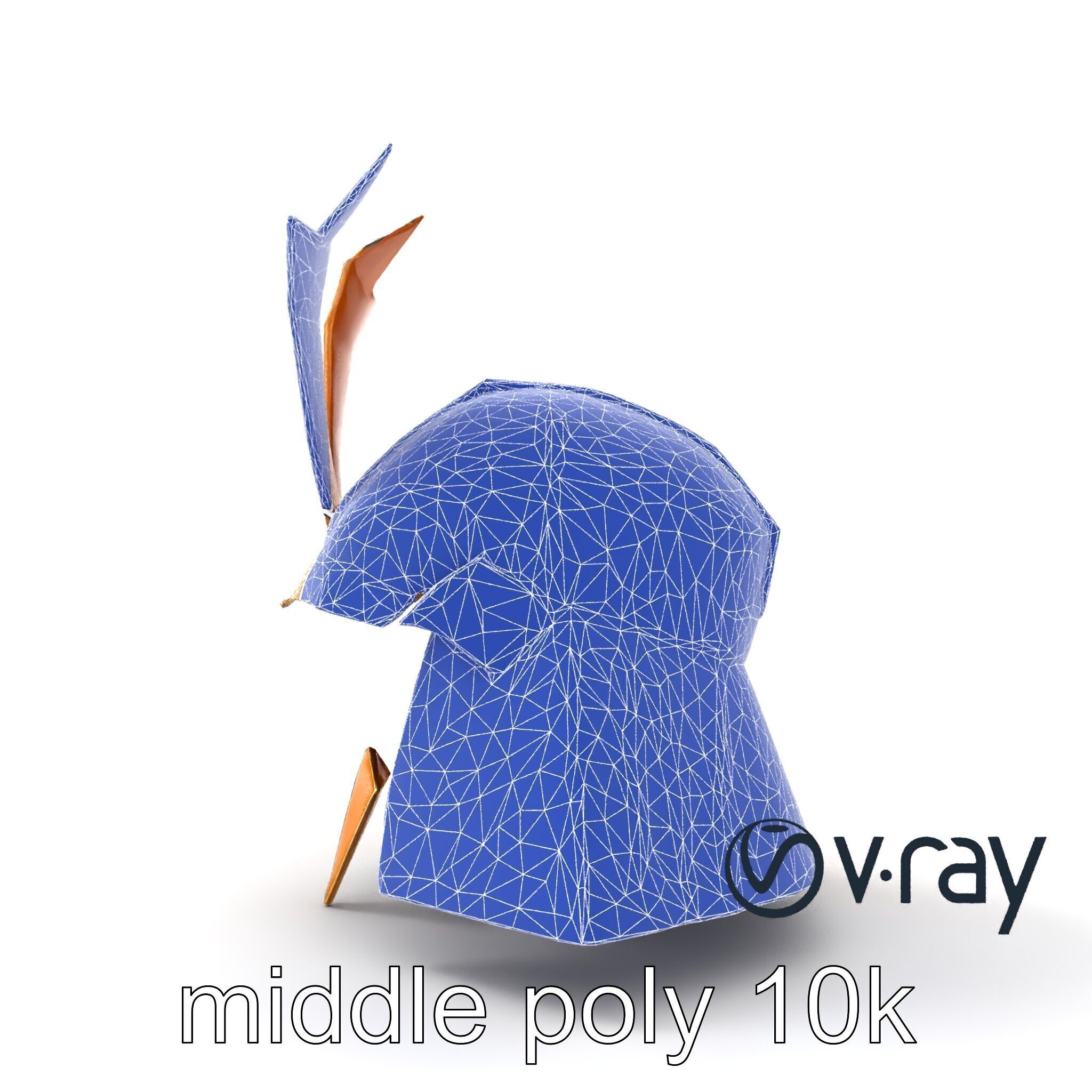 Origami Samurai Helmet Gold and Black model pack Low-poly 3D model_29