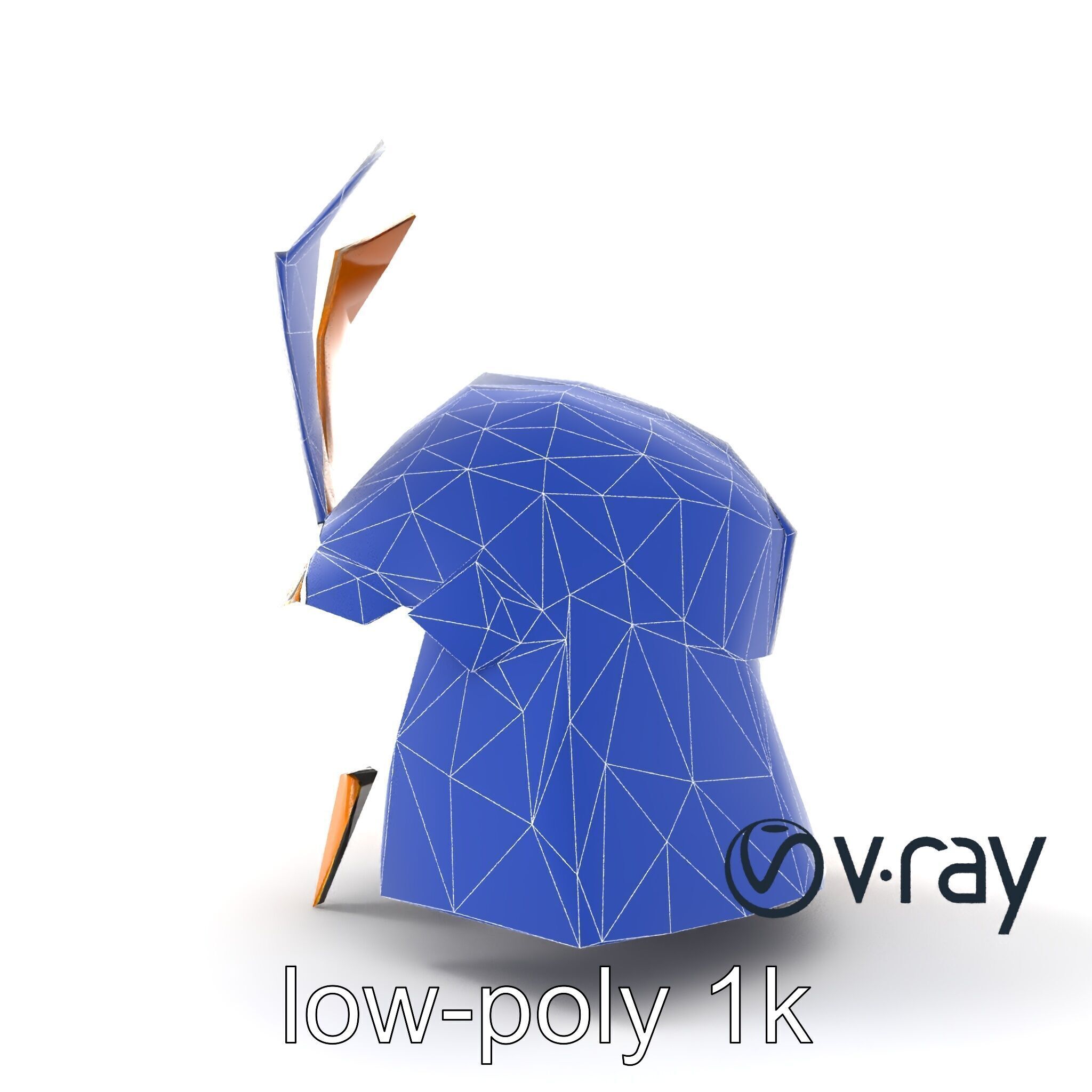 Origami Samurai Helmet Gold and Black model pack Low-poly 3D model_15