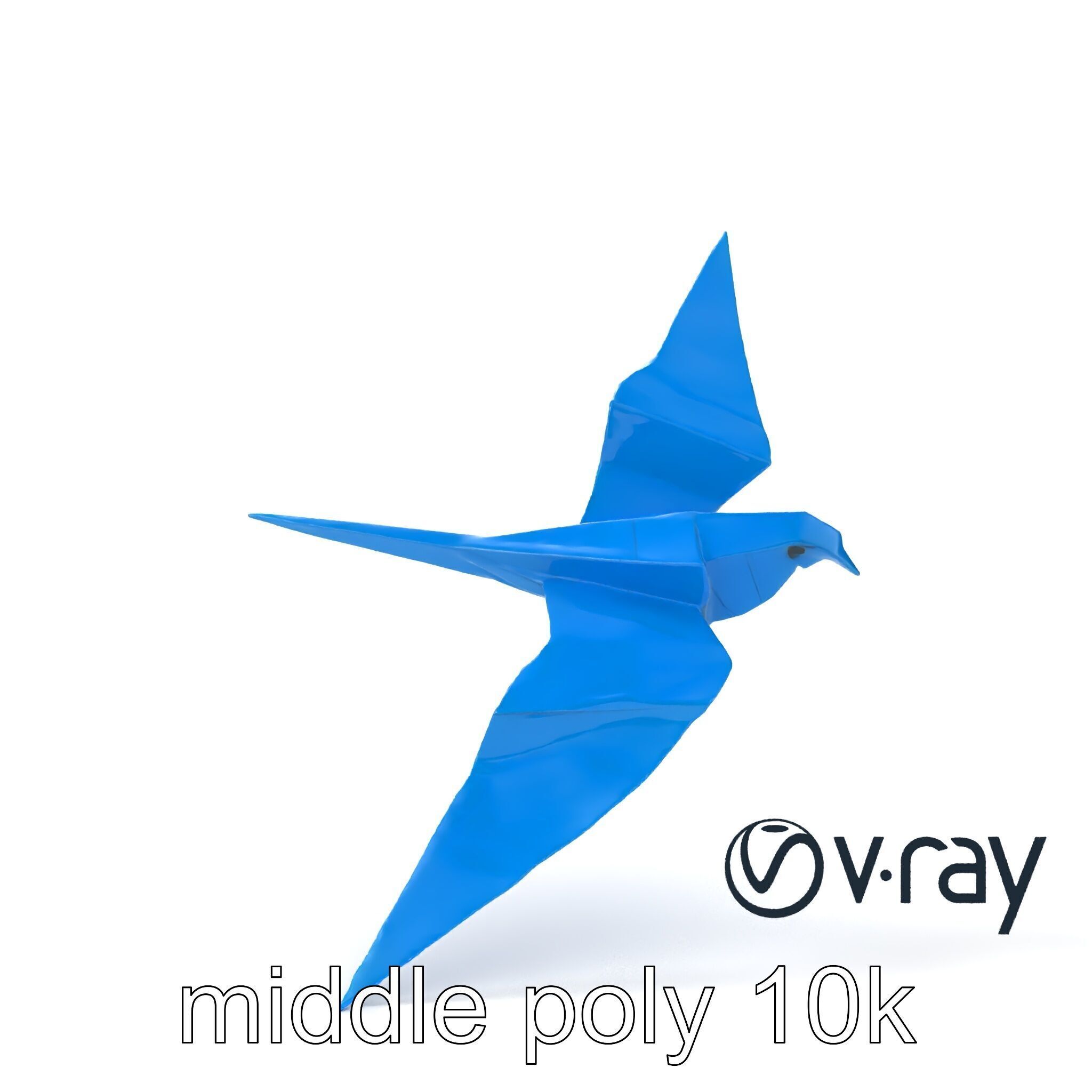 Artistic Origami Swallow 3D model pack Low-poly 3D model_30