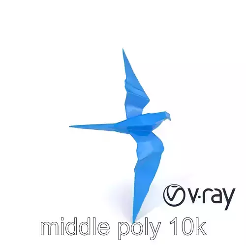 Artistic Origami Swallow 3D model pack Low-poly 3D model