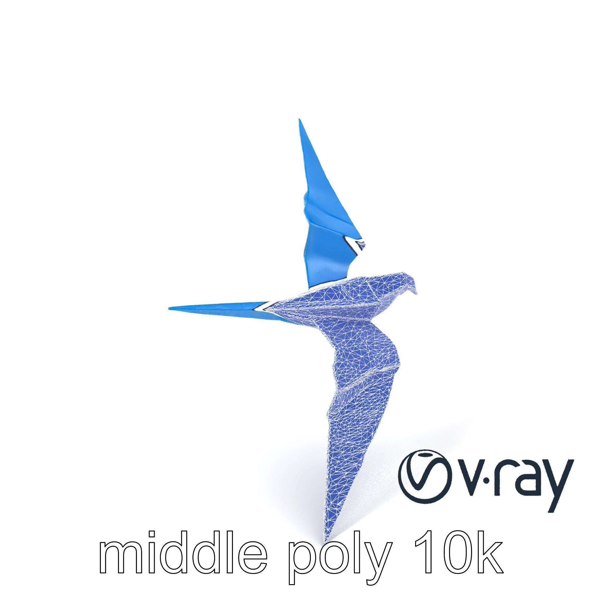 Artistic Origami Swallow 3D model pack Low-poly 3D model_10