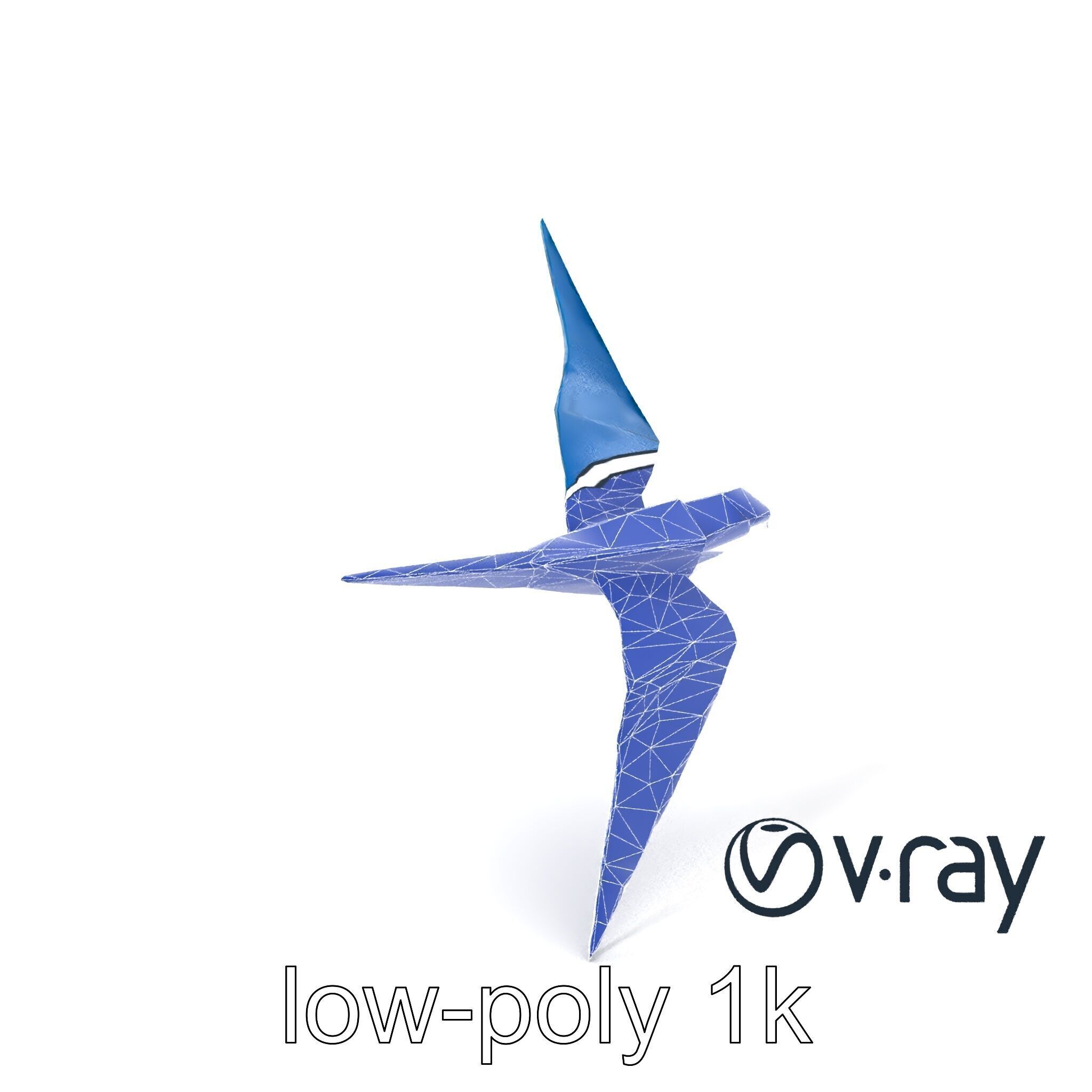 Artistic Origami Swallow 3D model pack Low-poly 3D model_18