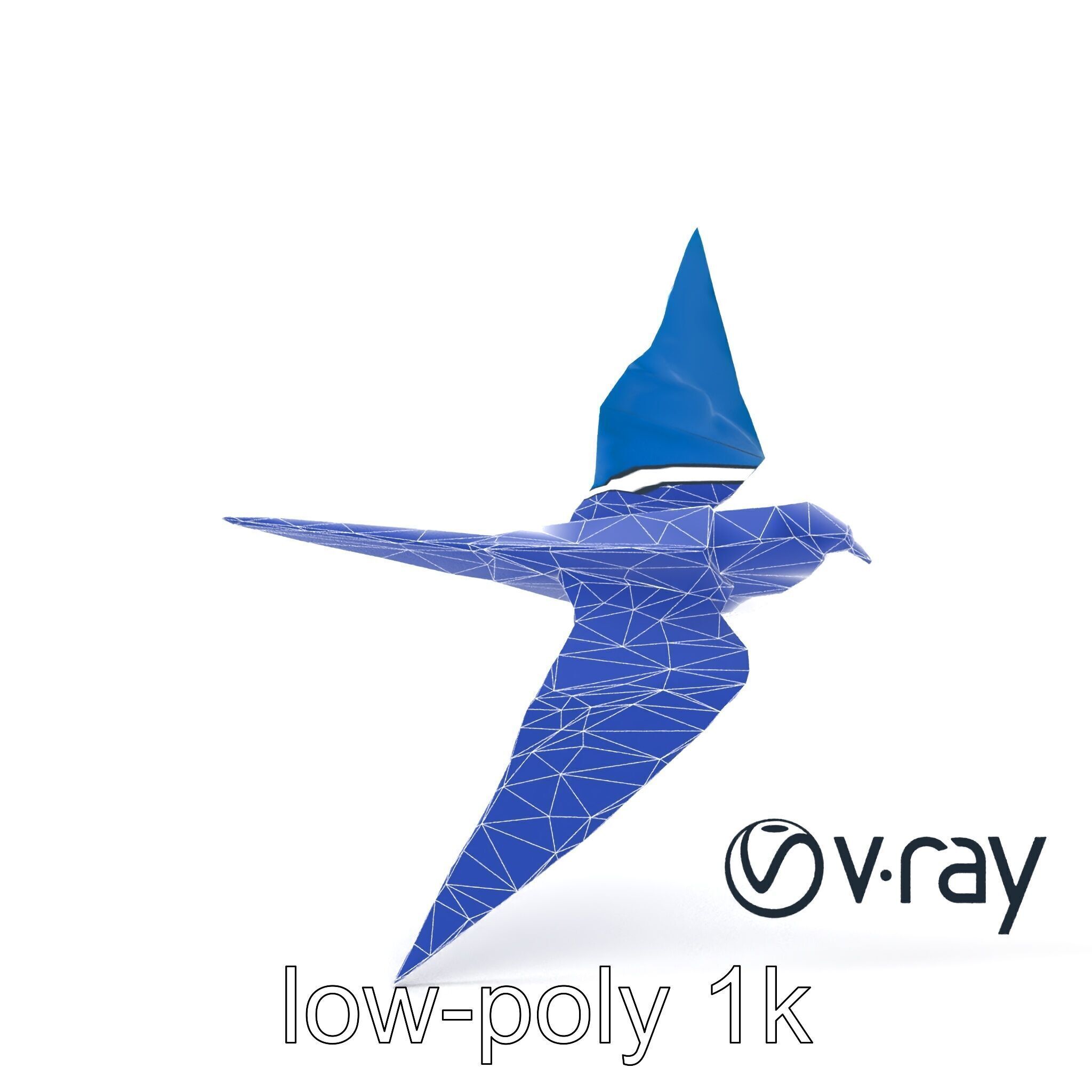 Artistic Origami Swallow 3D model pack Low-poly 3D model_28