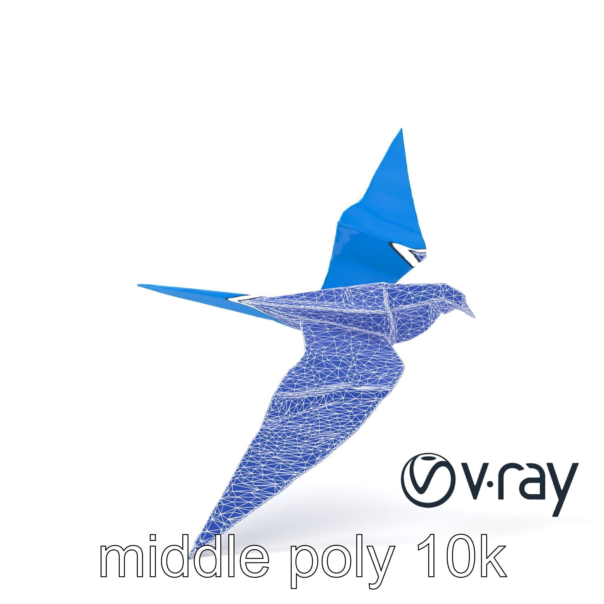 Artistic Origami Swallow 3D model pack Low-poly 3D model_31