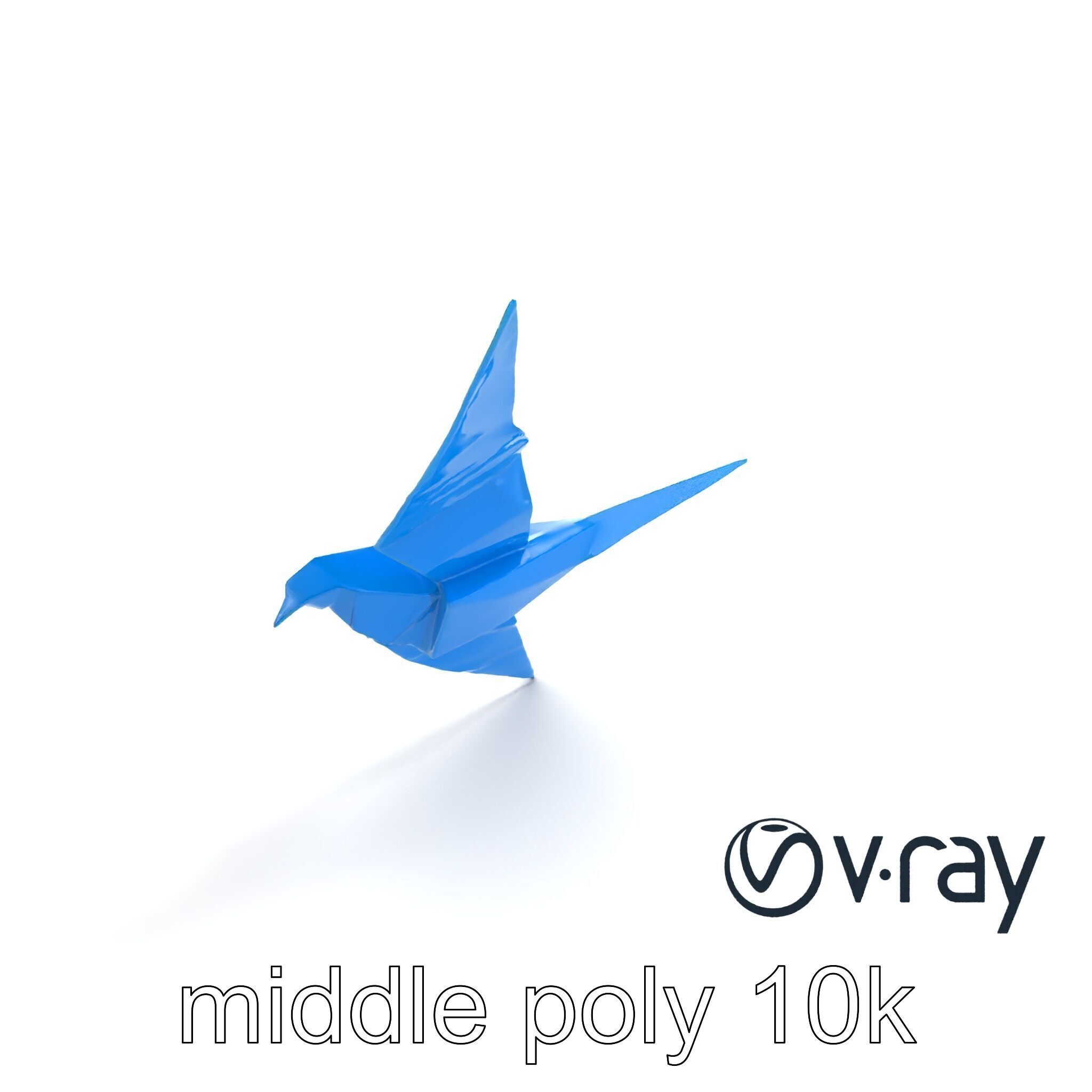Artistic Origami Swallow 3D model pack Low-poly 3D model_4