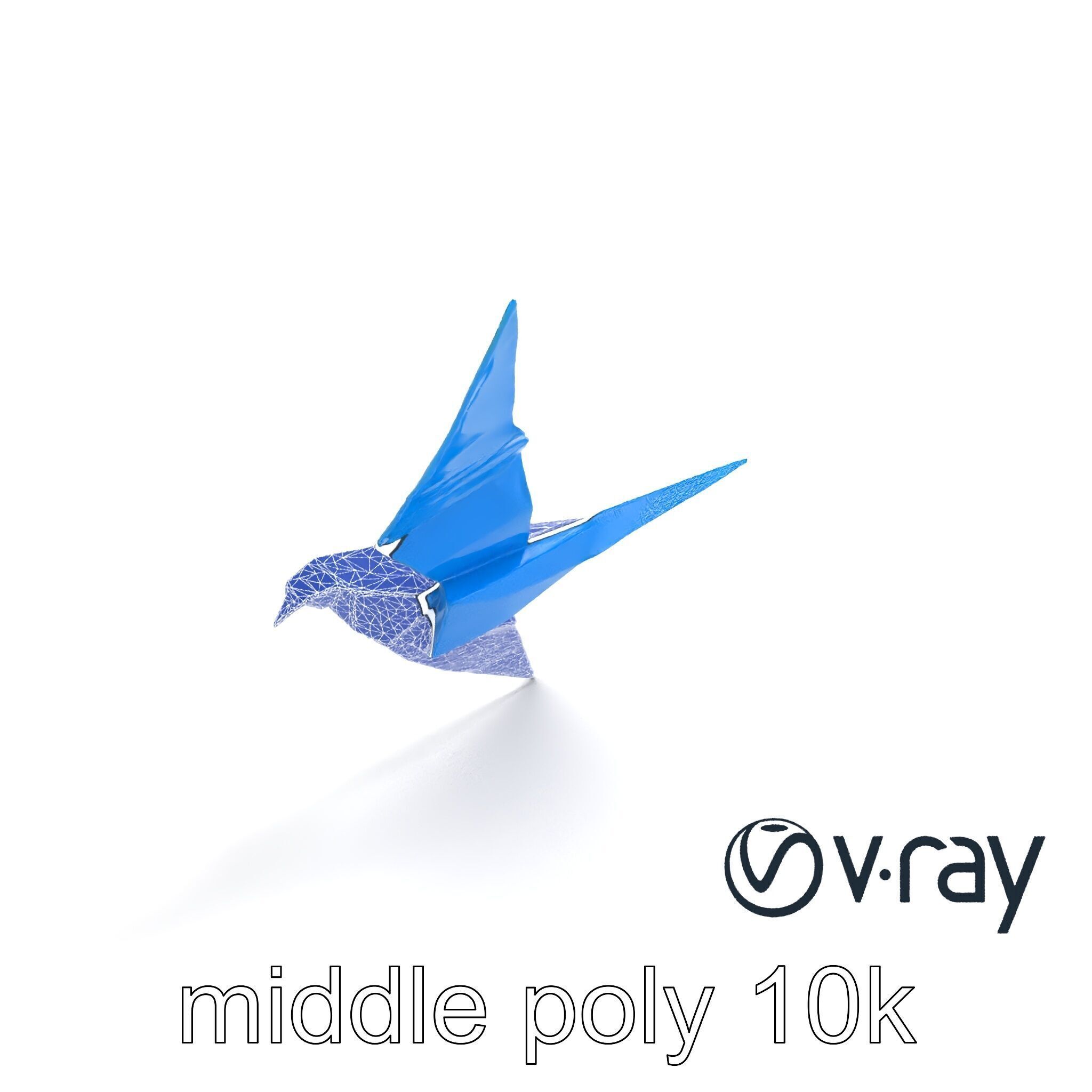 Artistic Origami Swallow 3D model pack Low-poly 3D model_25