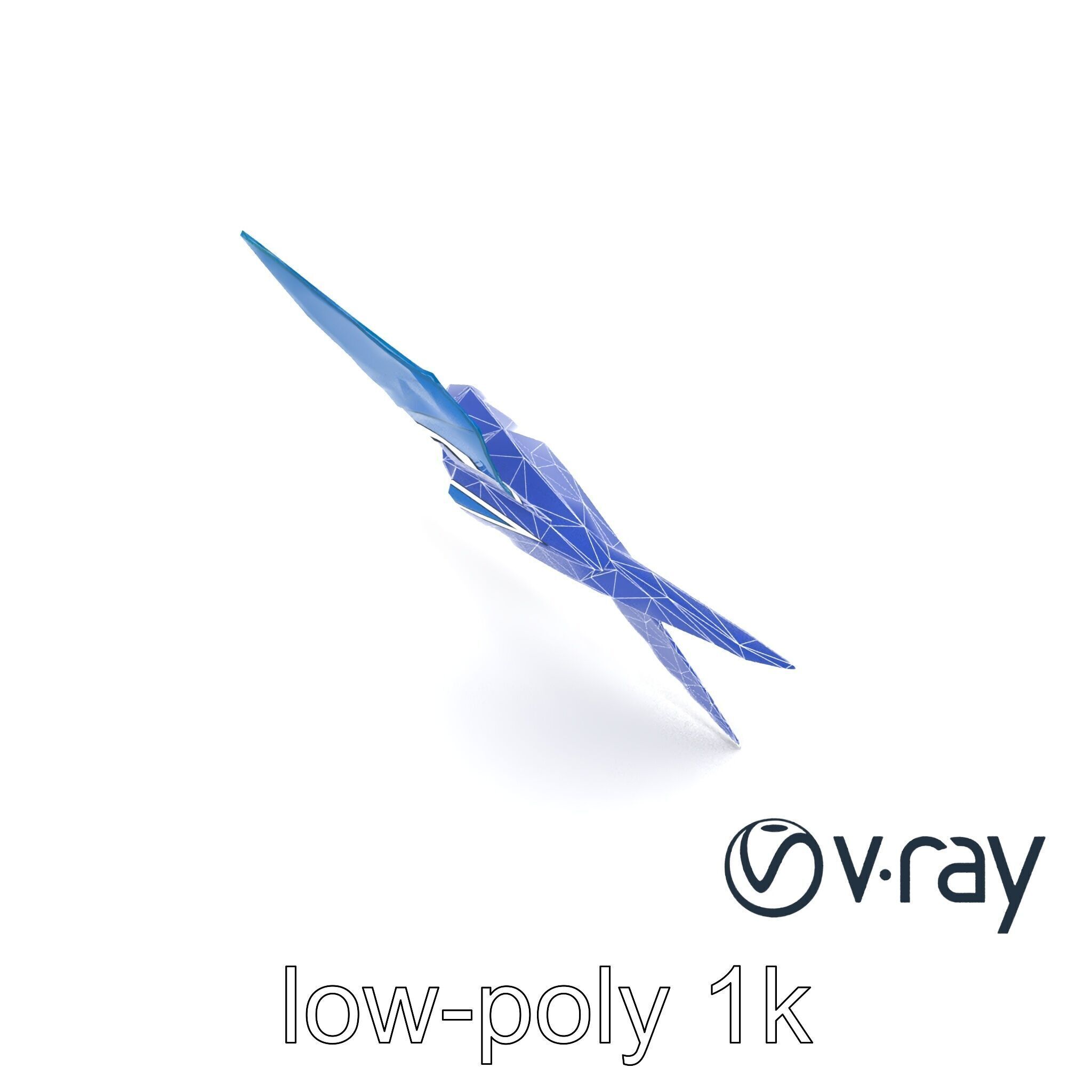 Artistic Origami Swallow 3D model pack Low-poly 3D model_24