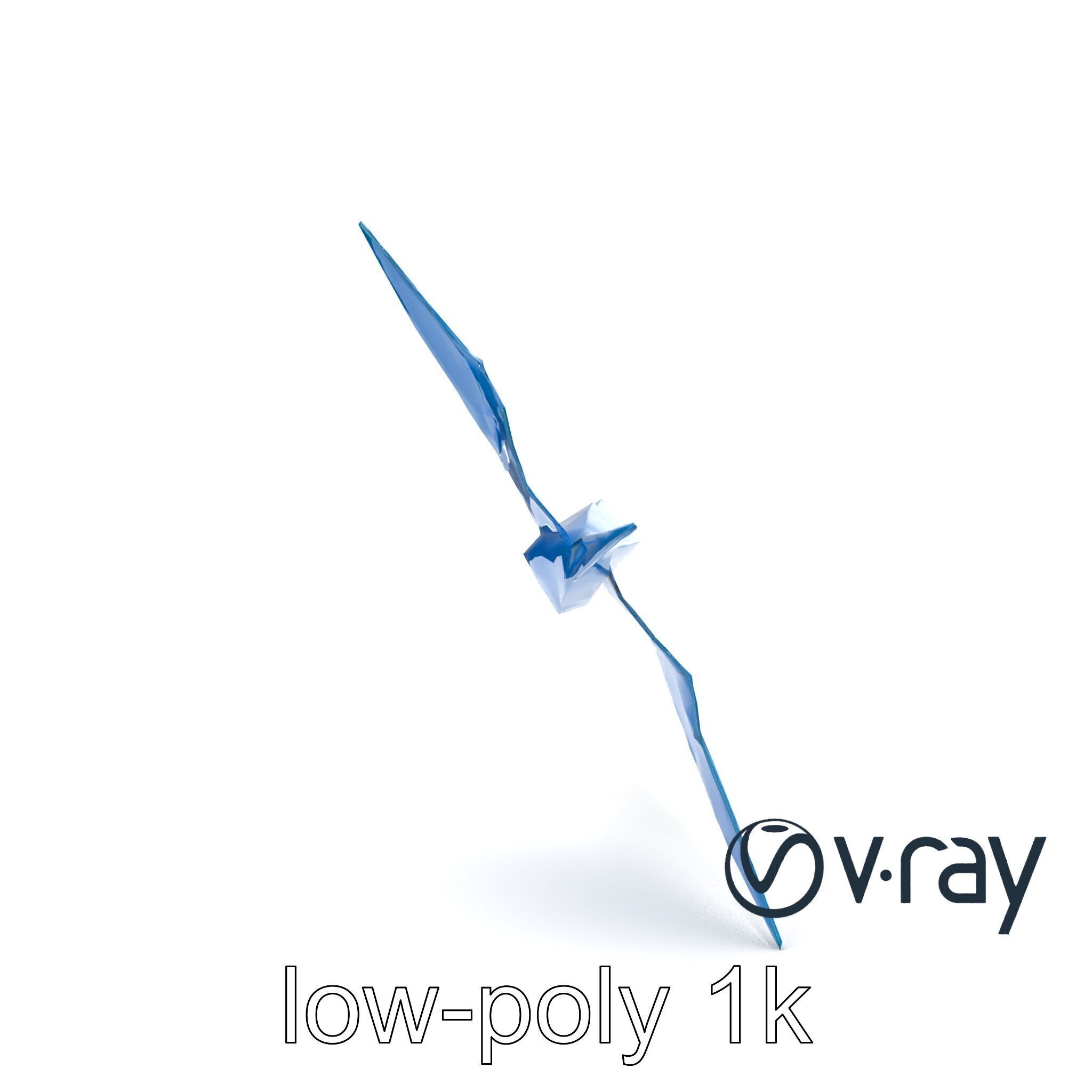 Artistic Origami Swallow 3D model pack Low-poly 3D model_14