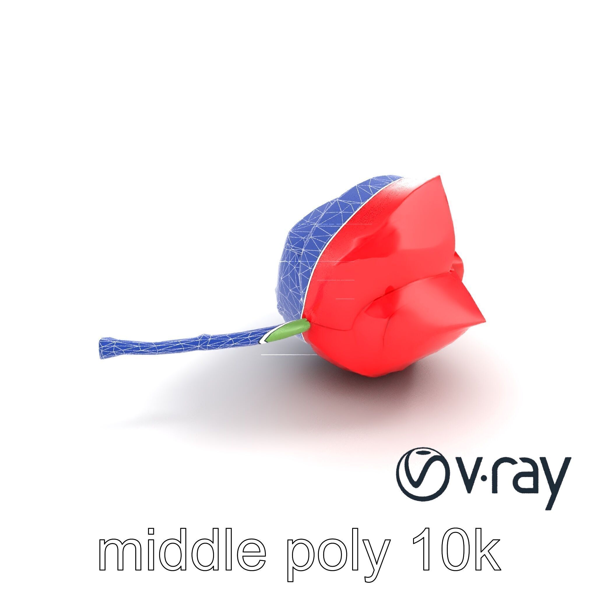 Origami Rose Floral Sculpture model pack Low-poly 3D model_13