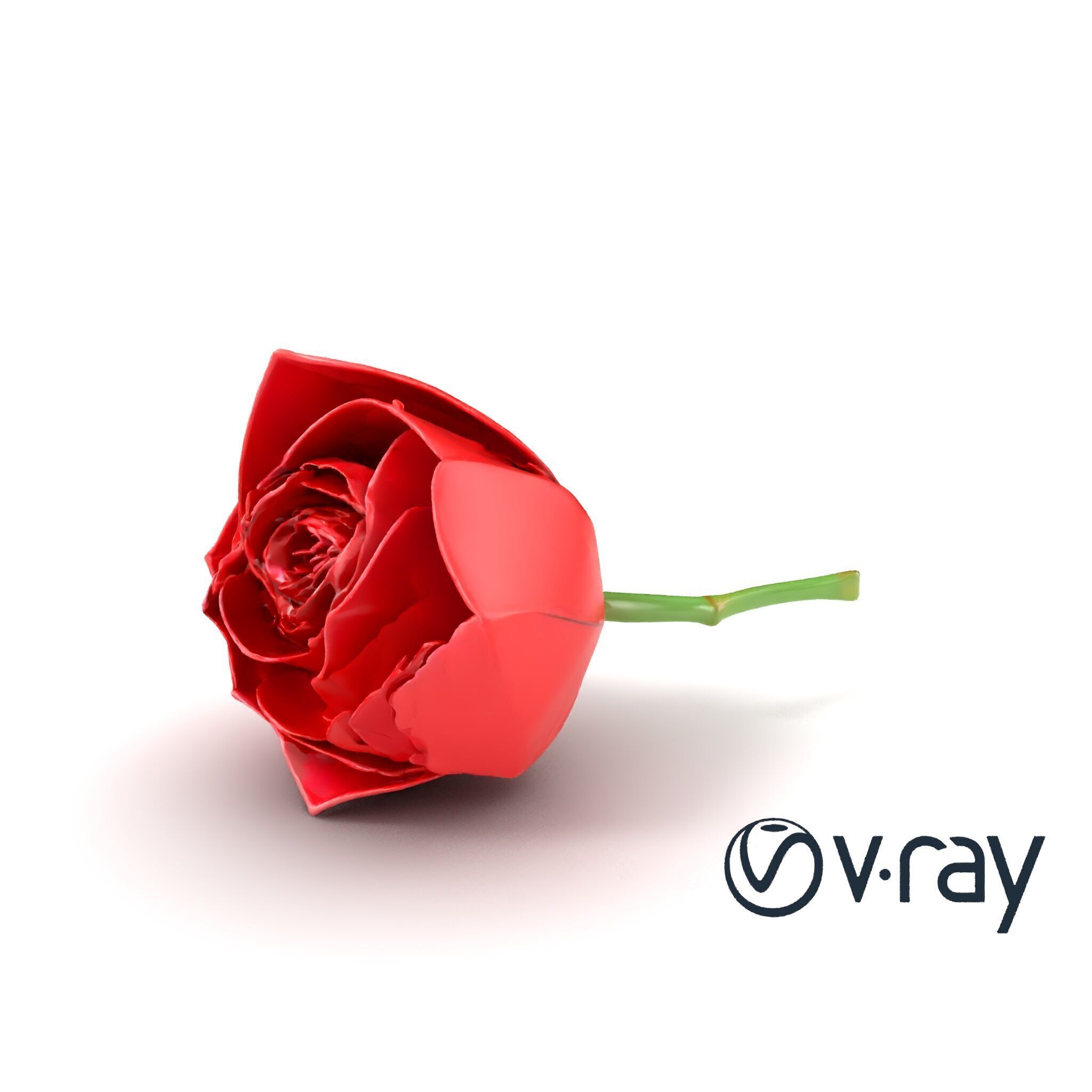 Origami Rose Floral Sculpture model pack Low-poly 3D model_6