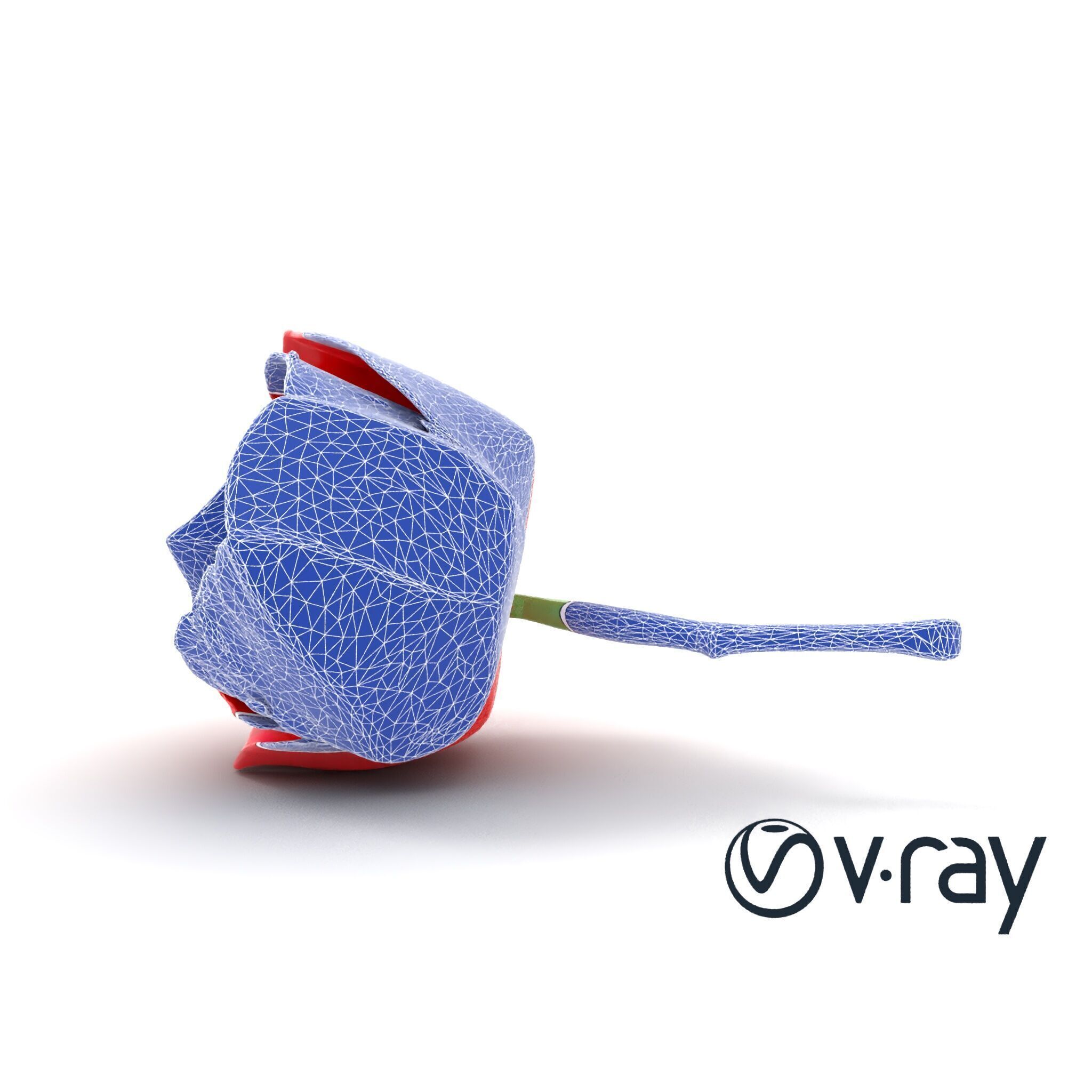 Origami Rose Floral Sculpture model pack Low-poly 3D model_31