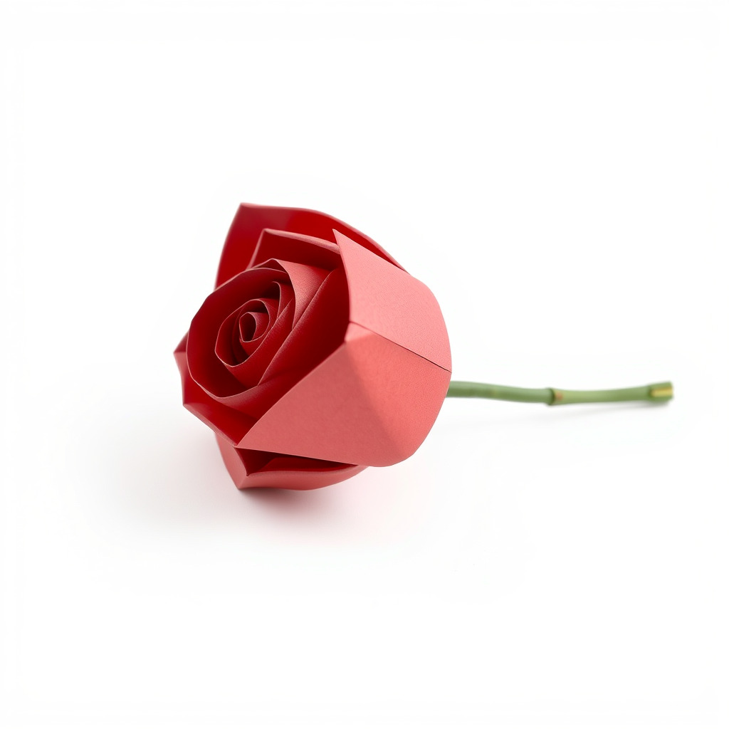 Origami Rose Floral Sculpture model pack Low-poly 3D model_3