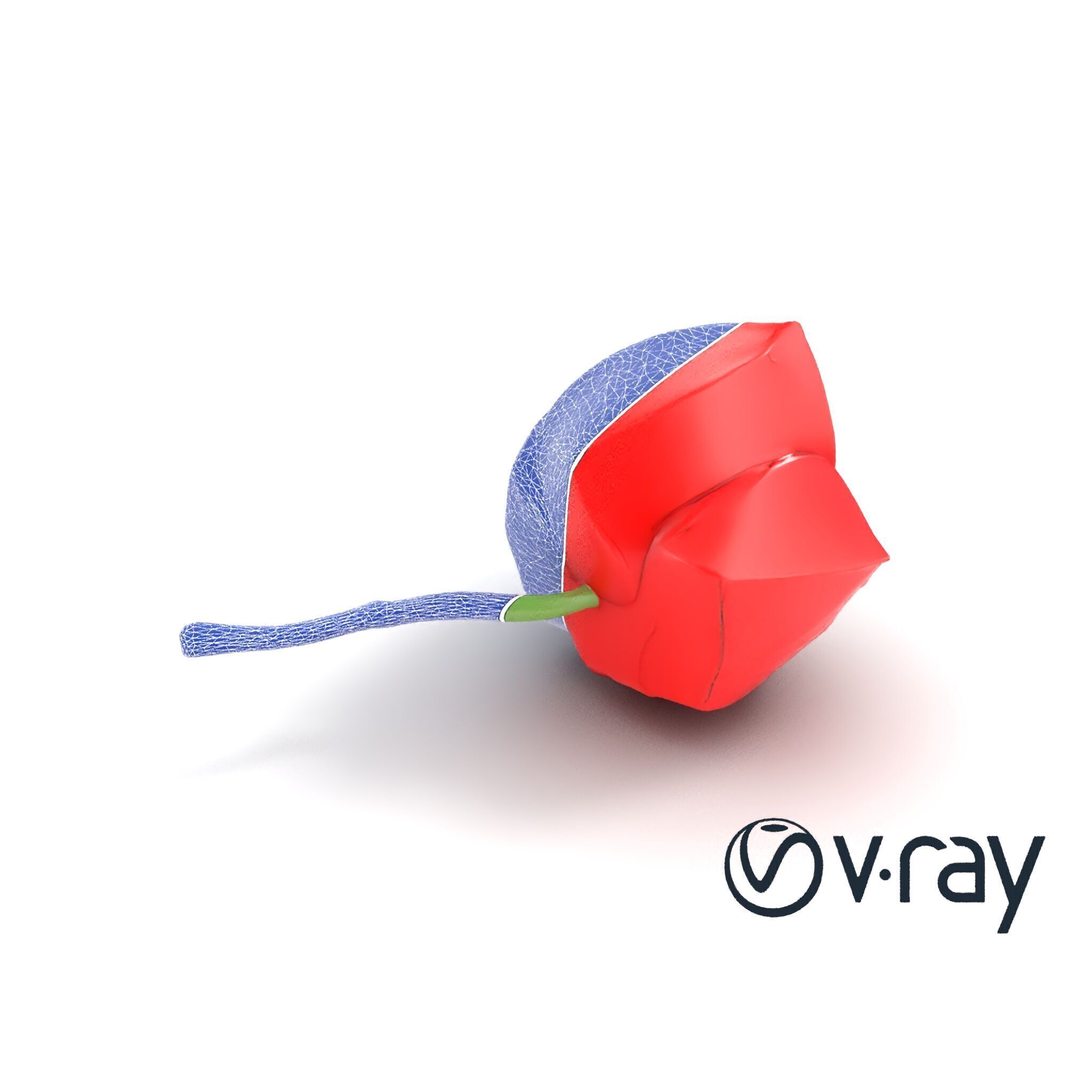 Origami Rose Floral Sculpture model pack Low-poly 3D model_10