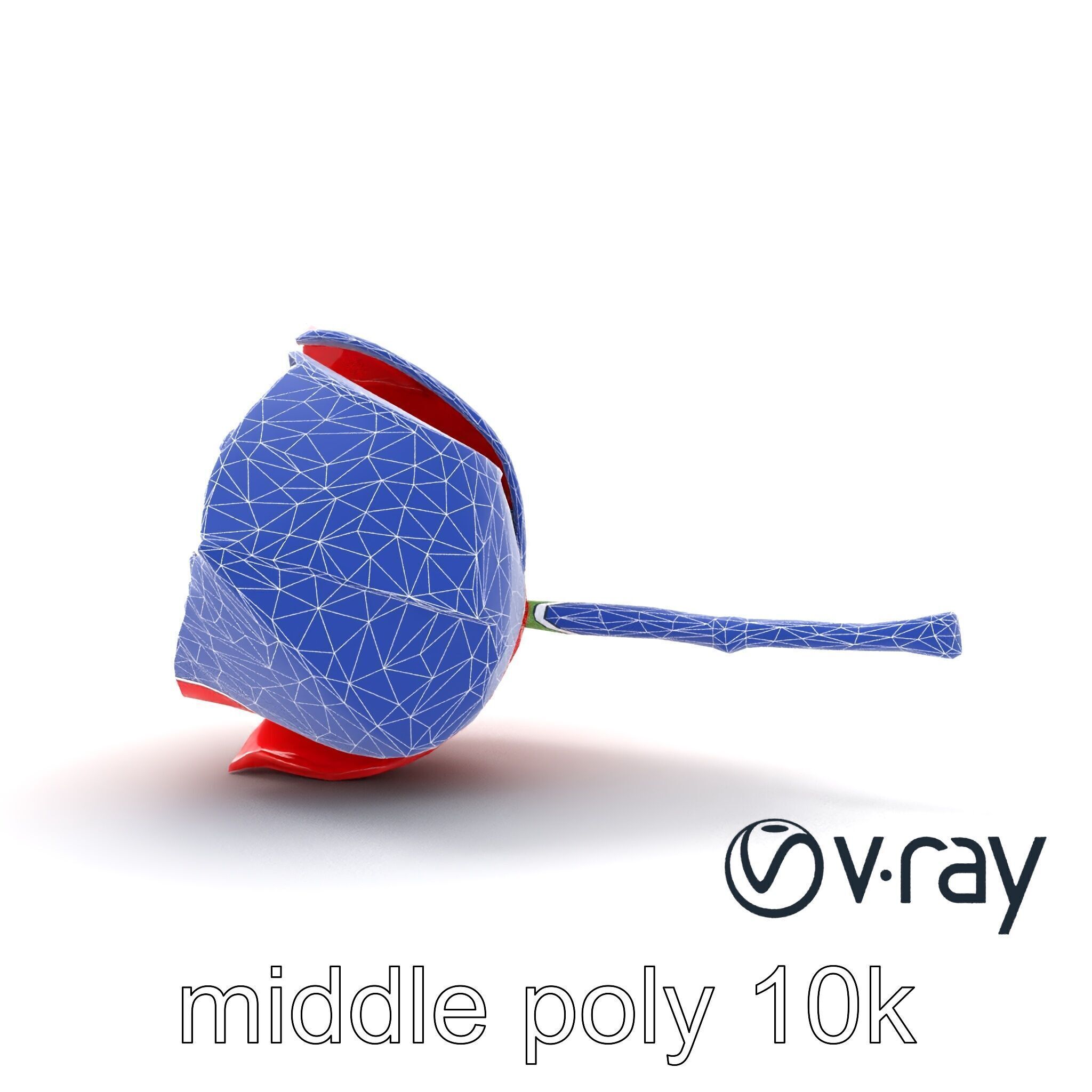 Origami Rose Floral Sculpture model pack Low-poly 3D model_20