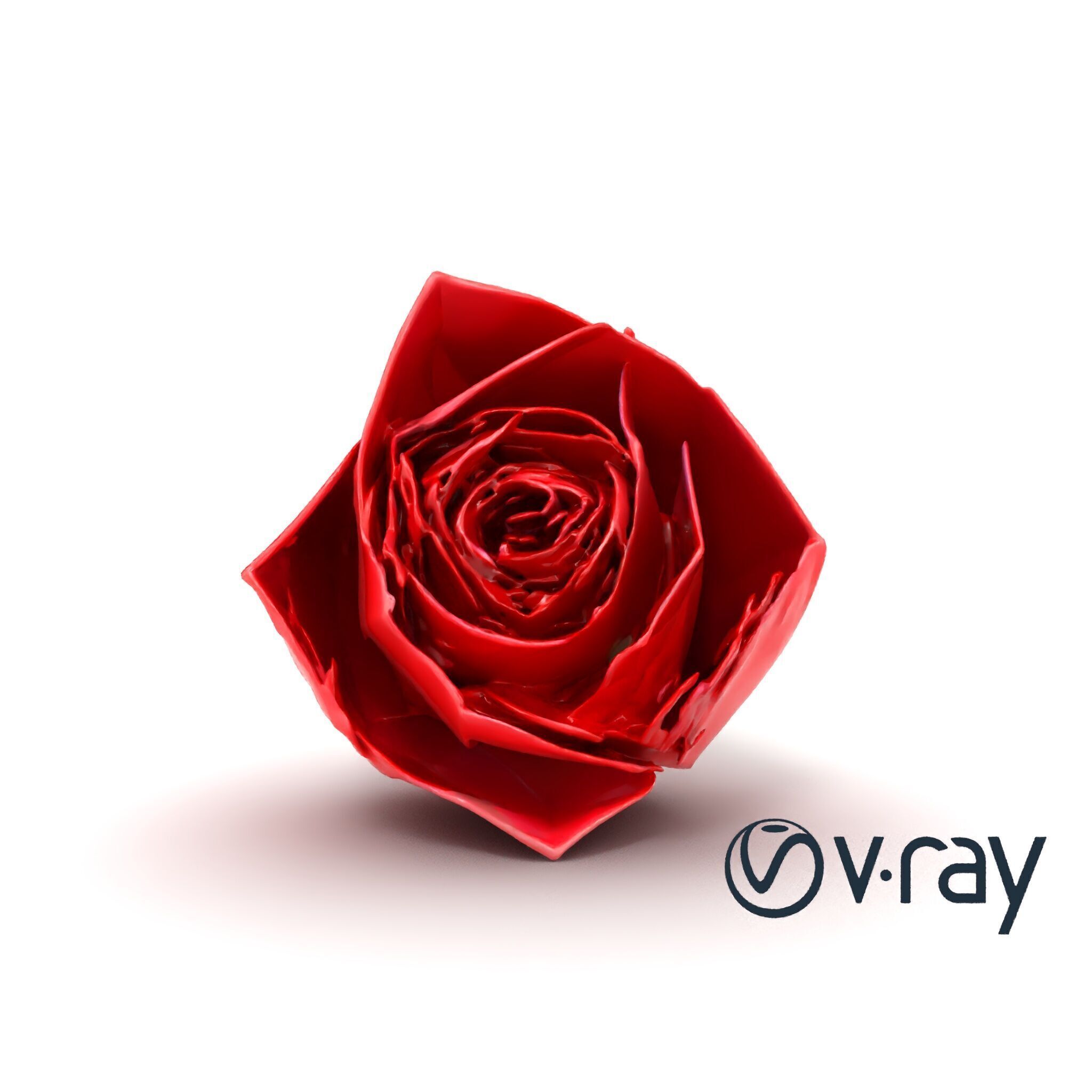 Origami Rose Floral Sculpture model pack Low-poly 3D model_29