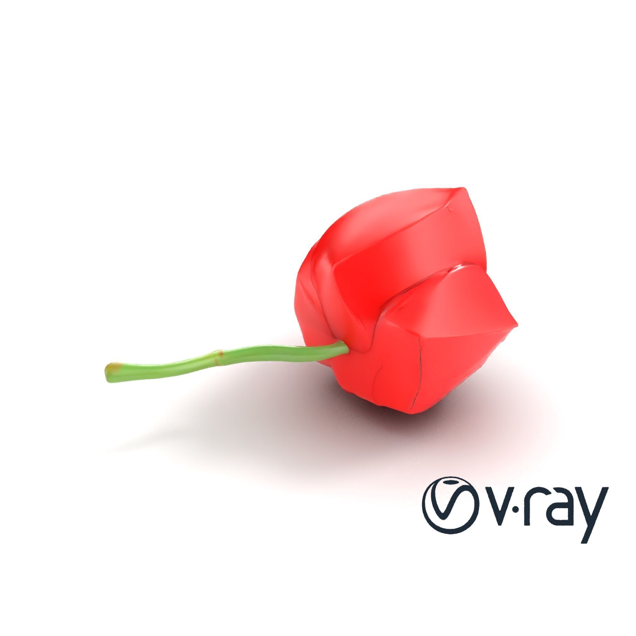 Origami Rose Floral Sculpture model pack Low-poly 3D model_11