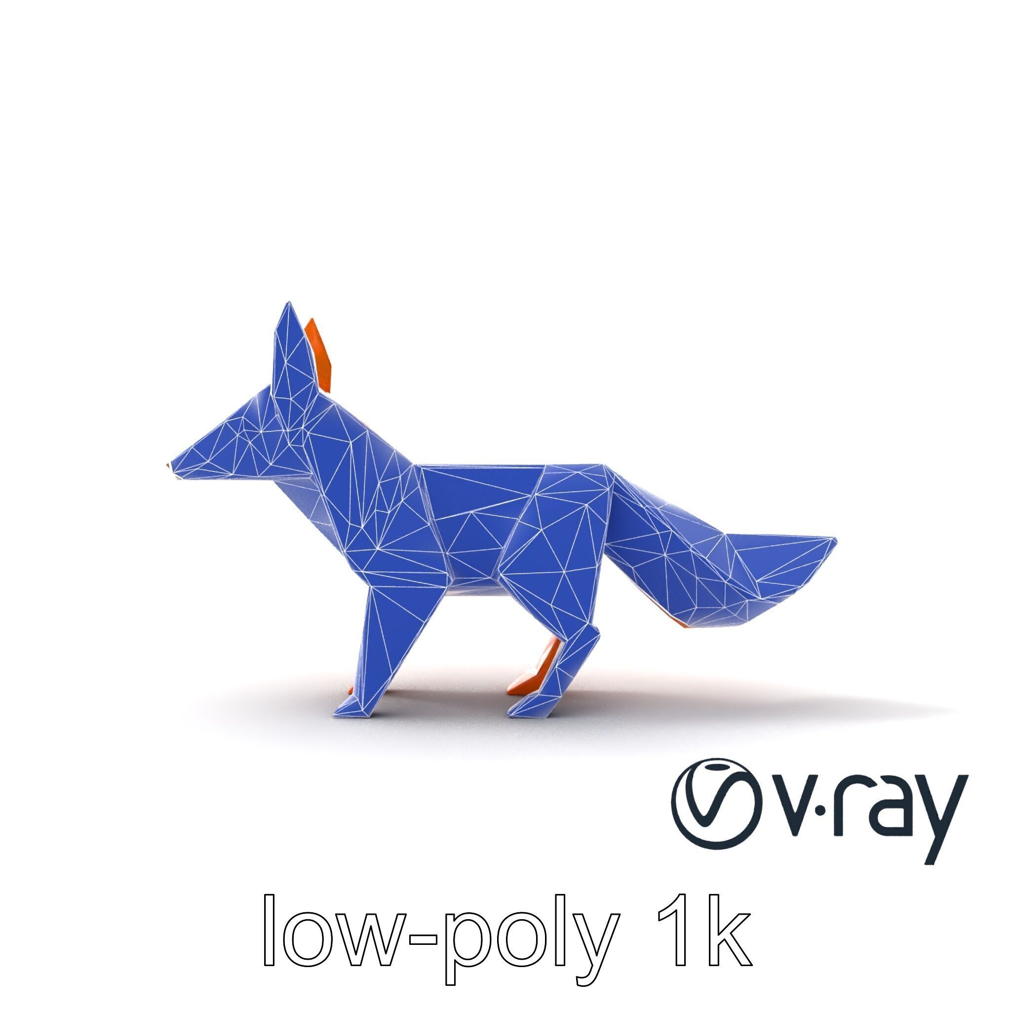 Charming Origami Fox model pack Low-poly 3D model_22